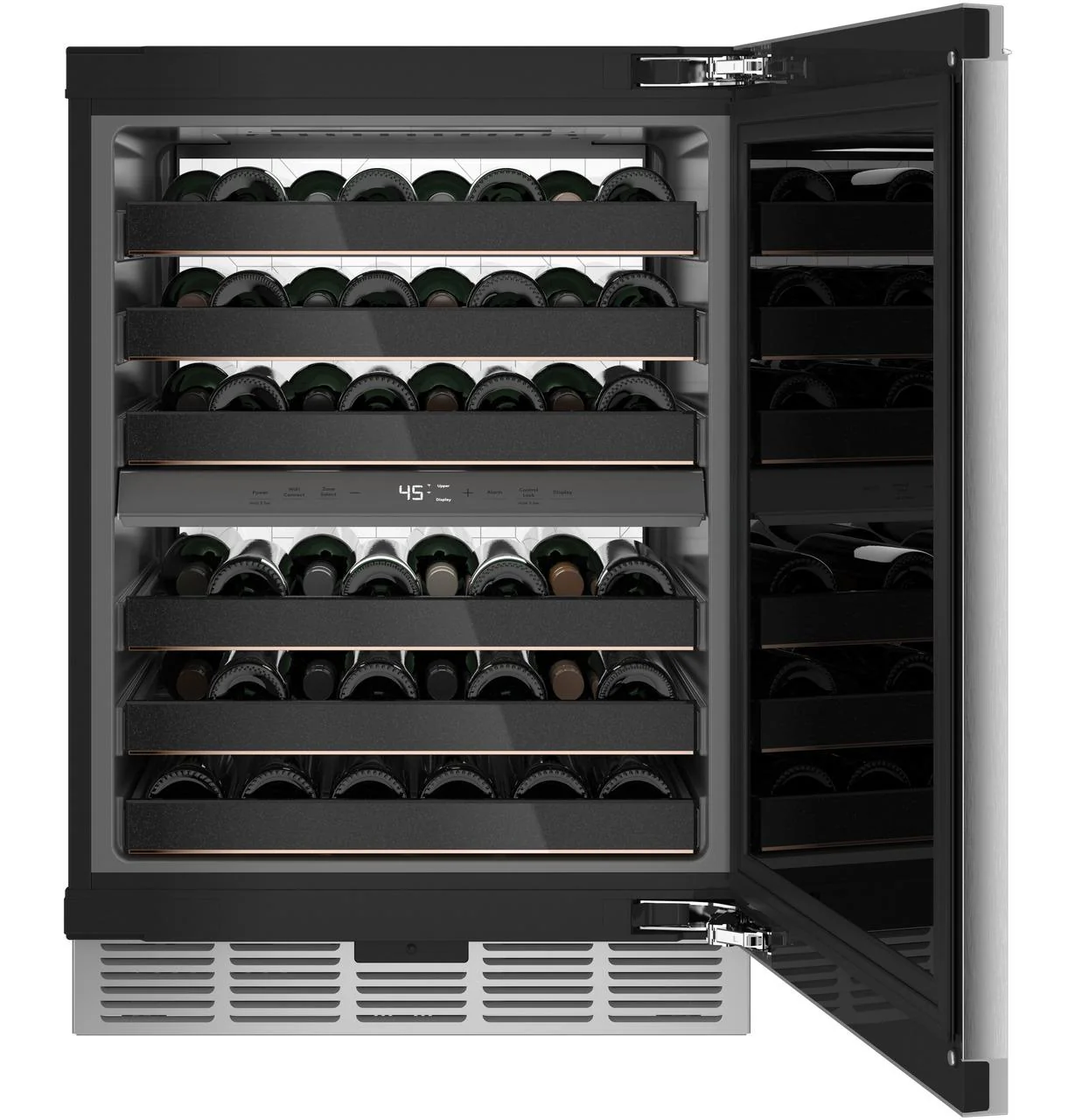 Cafe CCR06DM2PS5 Caf(eback)™ Wine Center in Platinum Glass - Image 3