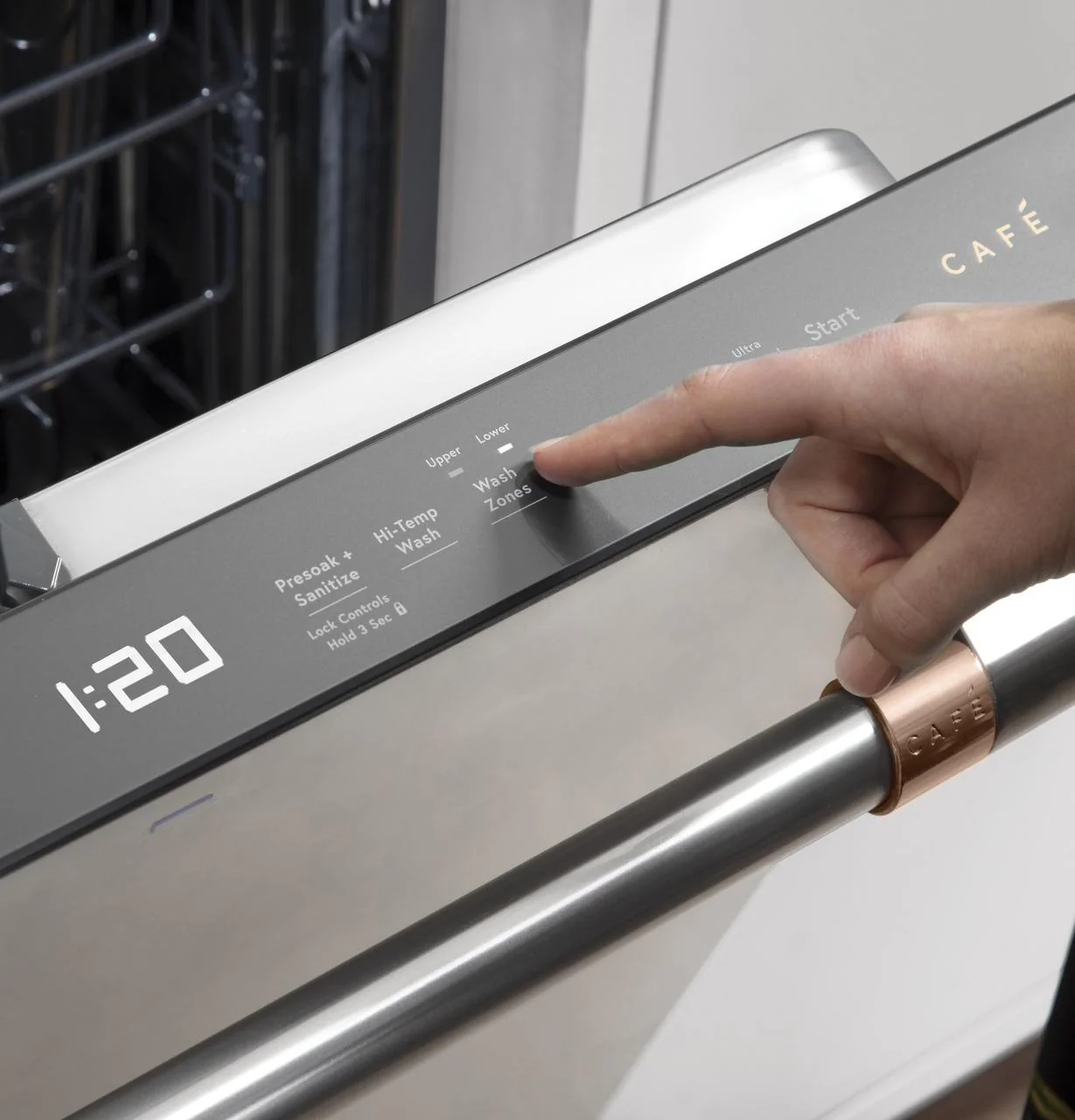 Cafe Caf(eback)™ ENERGY STAR® Stainless Steel Interior Dishwasher with Sanitize and Ultra Wash - Image 23
