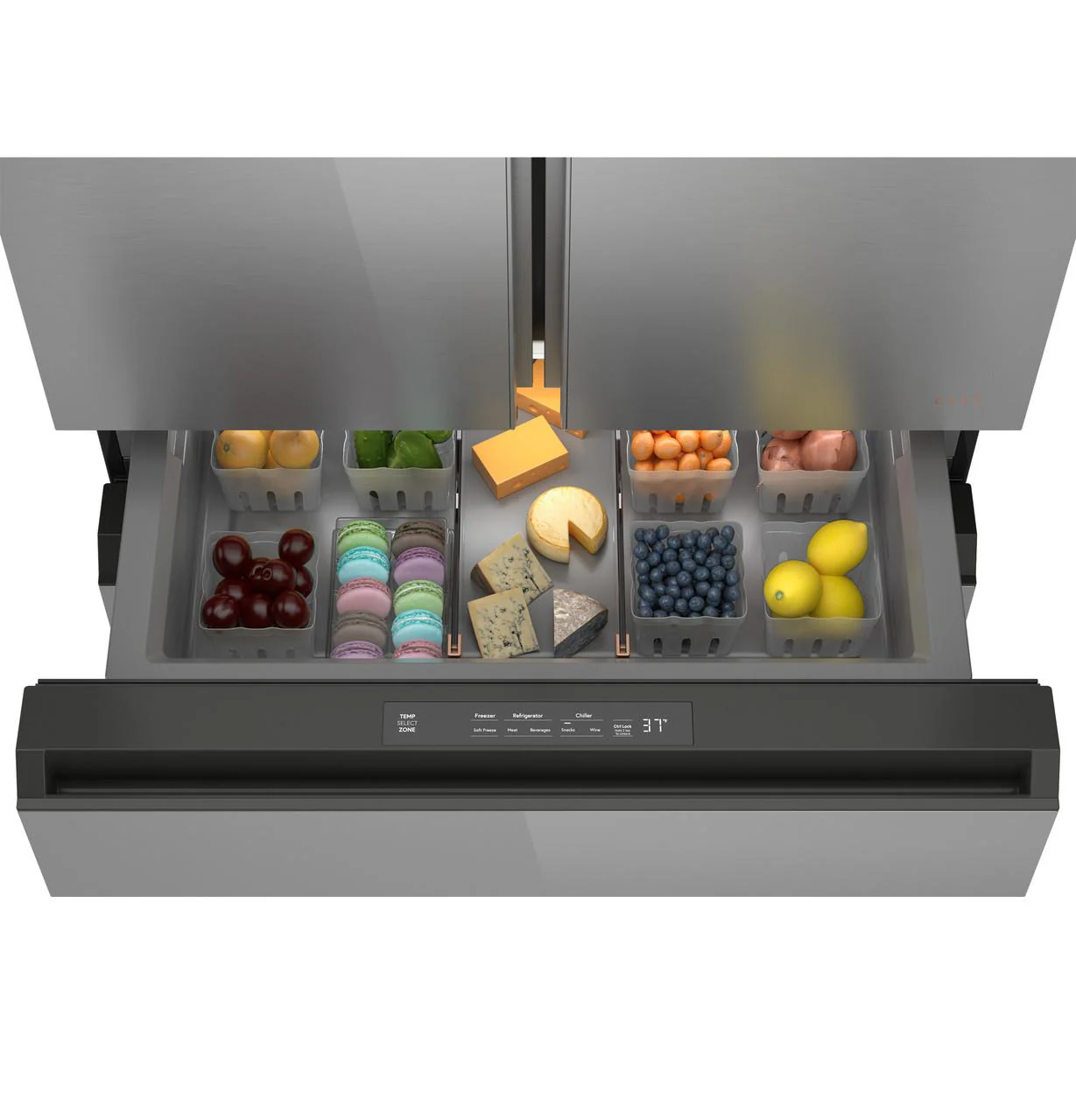Cafe CGE29DM5TS5 CAF(EBACK)™ ENERGY STAR® 28.7 Cu. Ft. Smart 4-Door French-Door Refrigerator in Platinum Glass With Dual-Dispense AutoFill Pitcher - Image 6