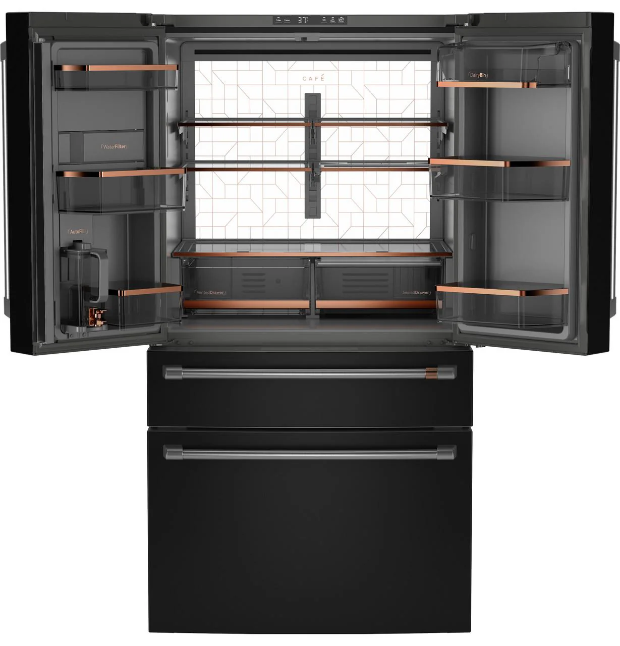 Cafe CGE29DP3TD1 CAF(EBACK)™ ENERGY STAR® 28.7 Cu. Ft. Smart 4-Door French-Door Refrigerator With Dual-Dispense AutoFill Pitcher - Image 2