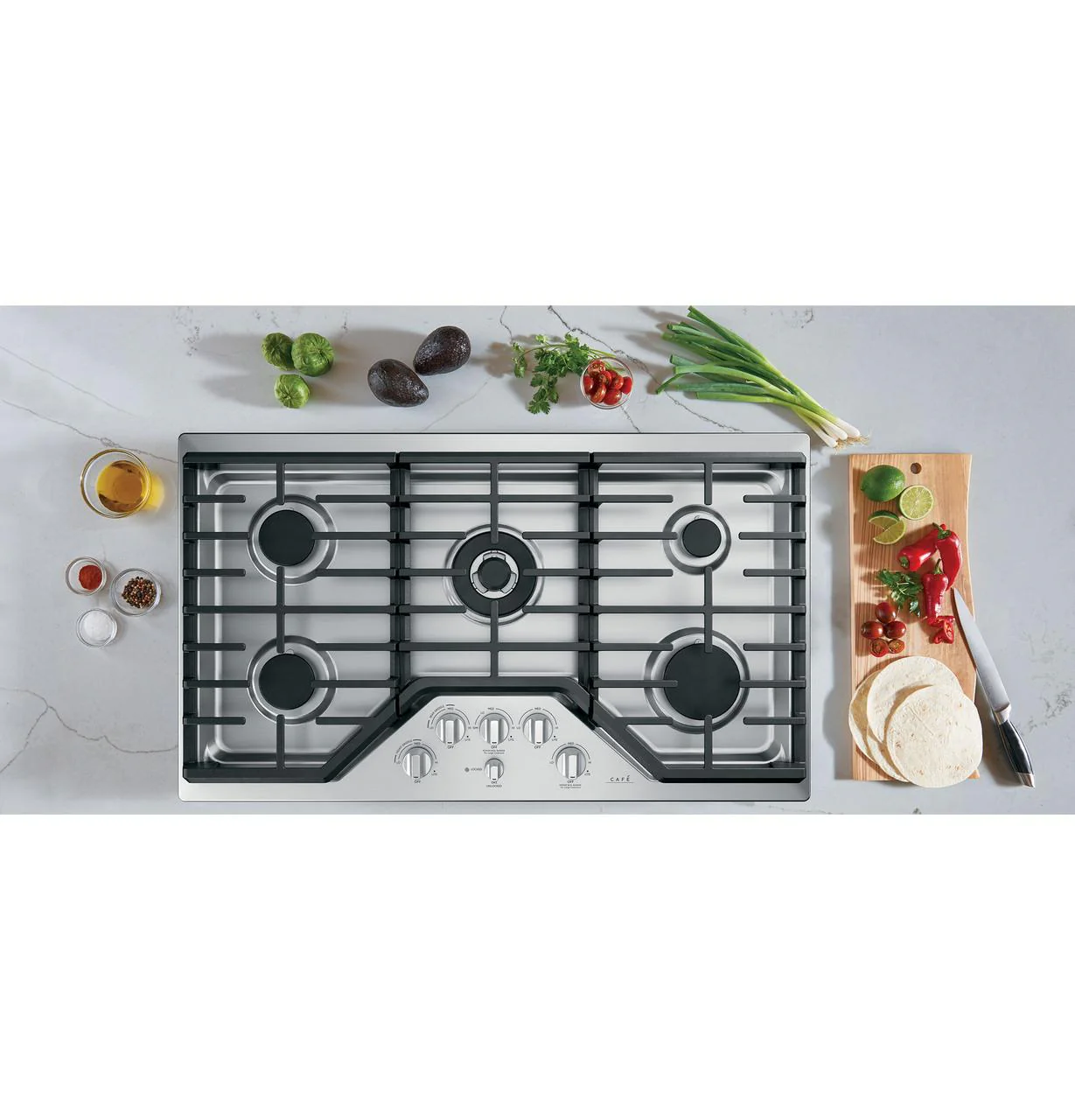 Cafe CGP95362MS1 CAF(EBACK)™ 36" Gas Cooktop - Image 3