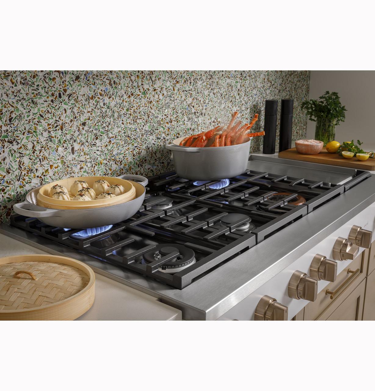 Cafe CGU486P4TW2 CAF(EBACK)™ 48" Commercial-Style Gas Rangetop with 6 Burners and Integrated Griddle (Natural Gas) - Image 16
