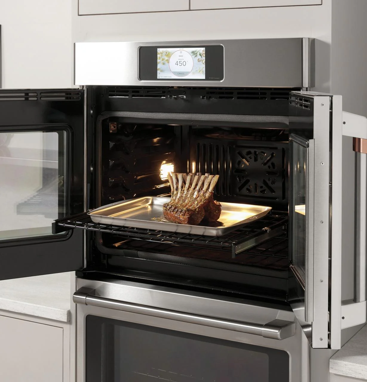 Cafe CTS90FP2NS1 CAF(EBACK)™ Professional Series 30" Smart Built-In Convection French-Door Single Wall Oven - Image 6