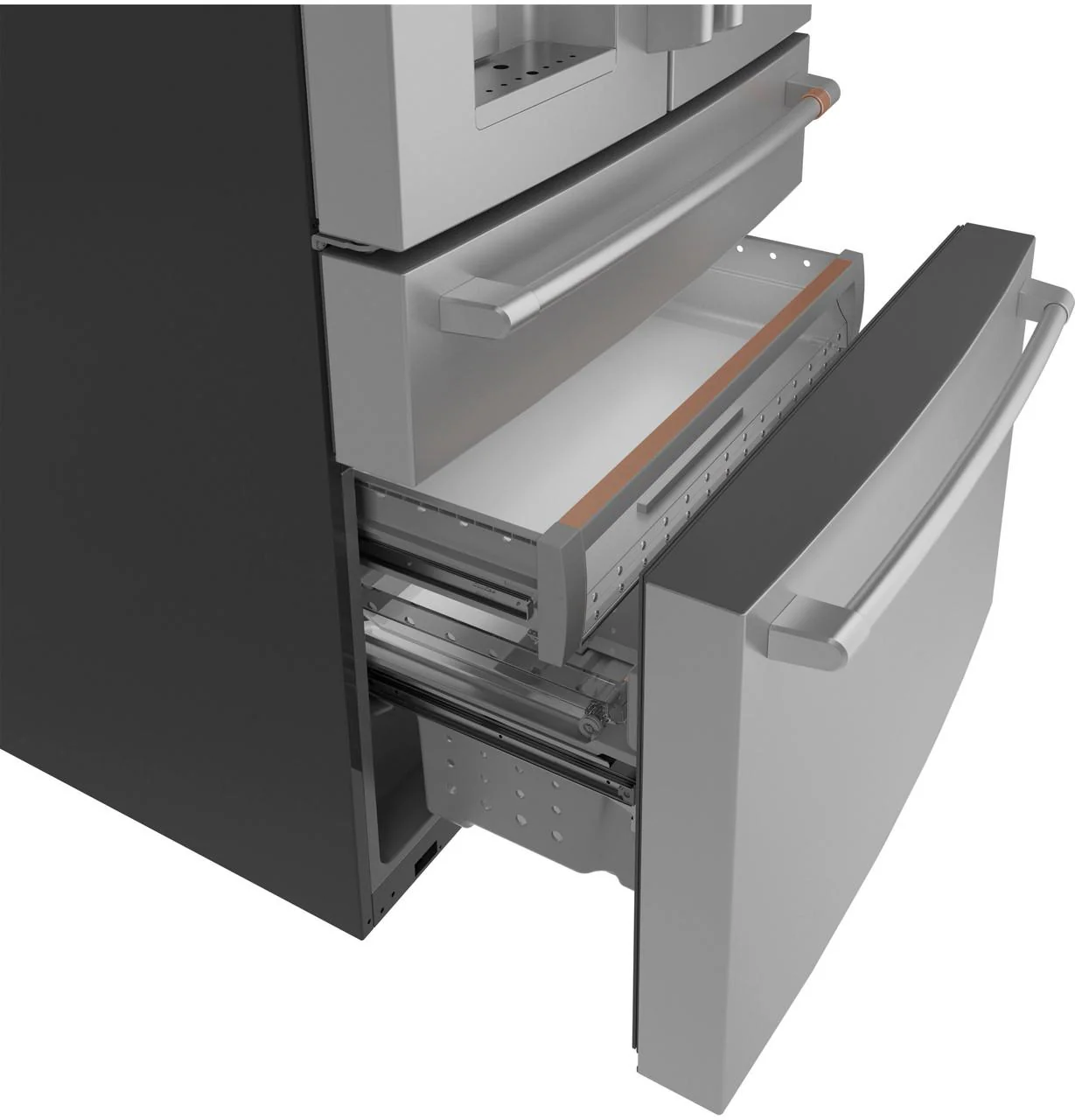 Cafe CXE22DP2PS1 CAF(EBACK)™ ENERGY STAR® 22.3 Cu. Ft. Smart Counter-Depth 4-Door French-Door Refrigerator - Image 7