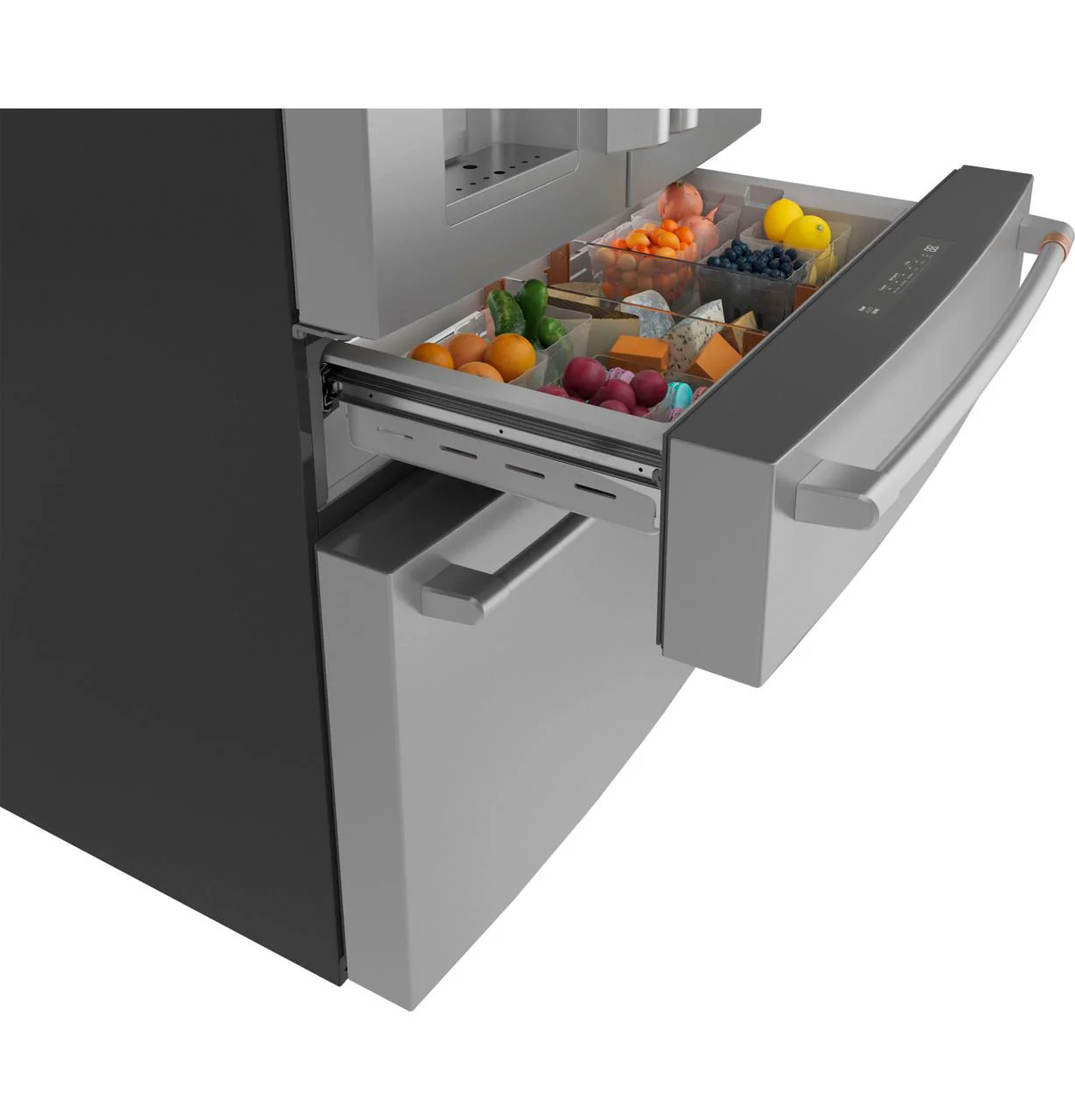 Cafe CXE22DP2PS1 CAF(EBACK)™ ENERGY STAR® 22.3 Cu. Ft. Smart Counter-Depth 4-Door French-Door Refrigerator - Image 8