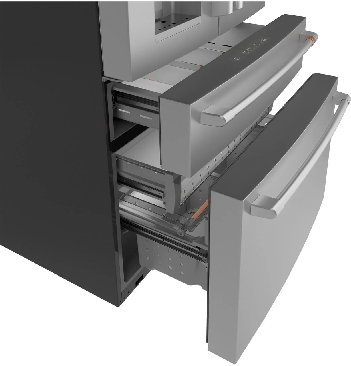 Cafe CXE22DP2PS1 CAF(EBACK)™ ENERGY STAR® 22.3 Cu. Ft. Smart Counter-Depth 4-Door French-Door Refrigerator - Image 9