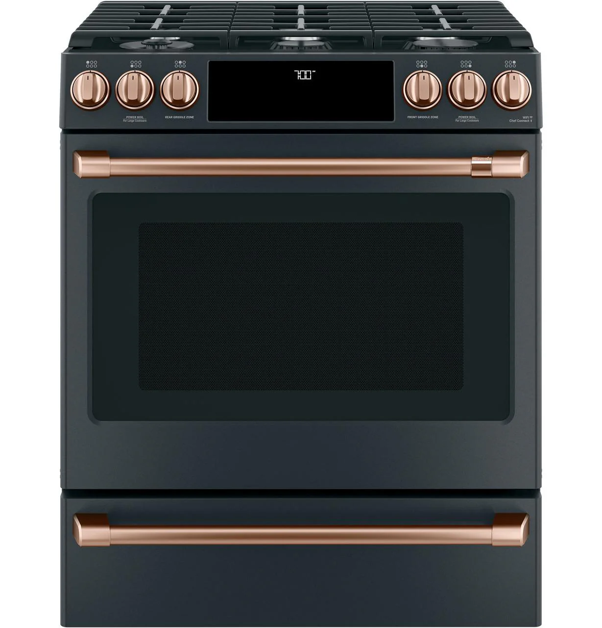 Cafe CXFCGHKPMCU CAF(EBACK)™ Front Control Gas Knobs and Handles - Brushed Copper - Image 5