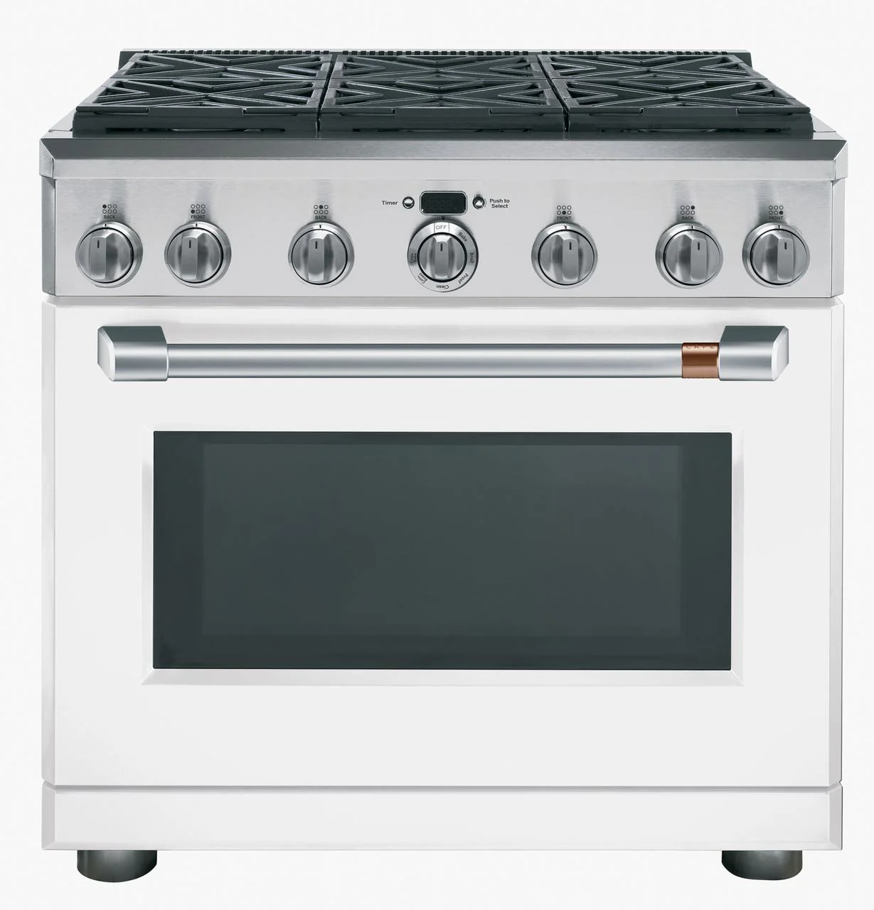 Cafe CXPR6HKPMSS Caf(eback)™ 36" Brushed Stainless Handle & Knob Set for Pro Range and Rangetop - Image 4