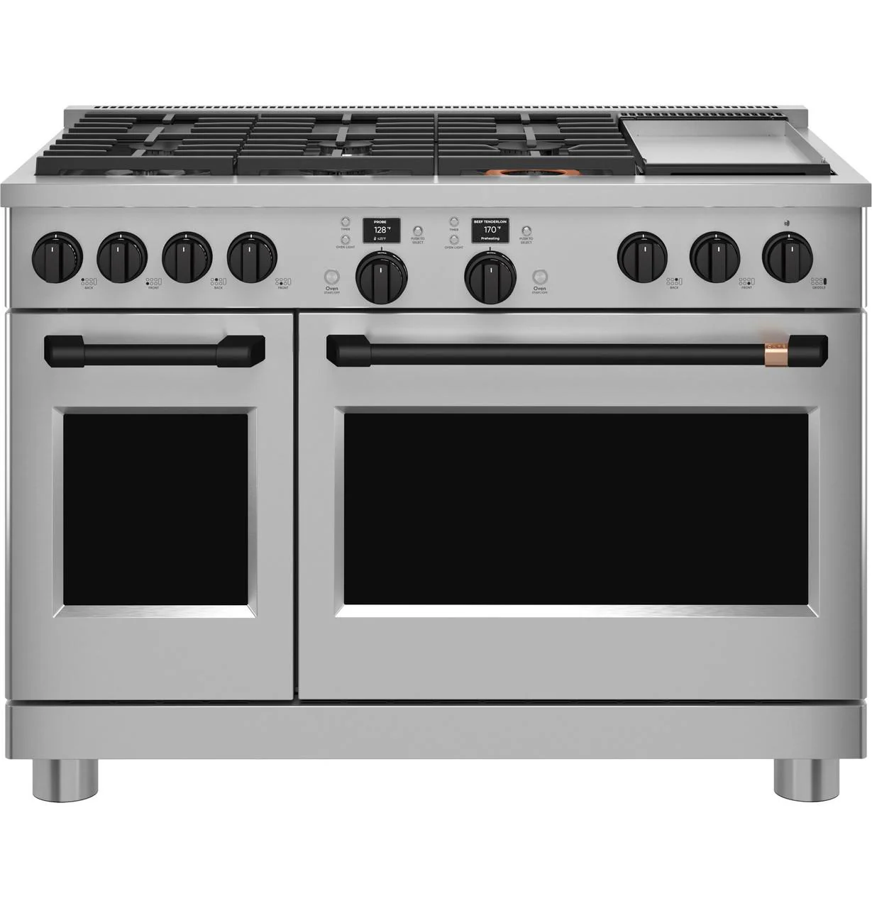 Cafe CXPR8HKPTFB CAF(EBACK)™ 48" Flat Black Handle & Knob Set for Pro Range and Rangetop - Image 2
