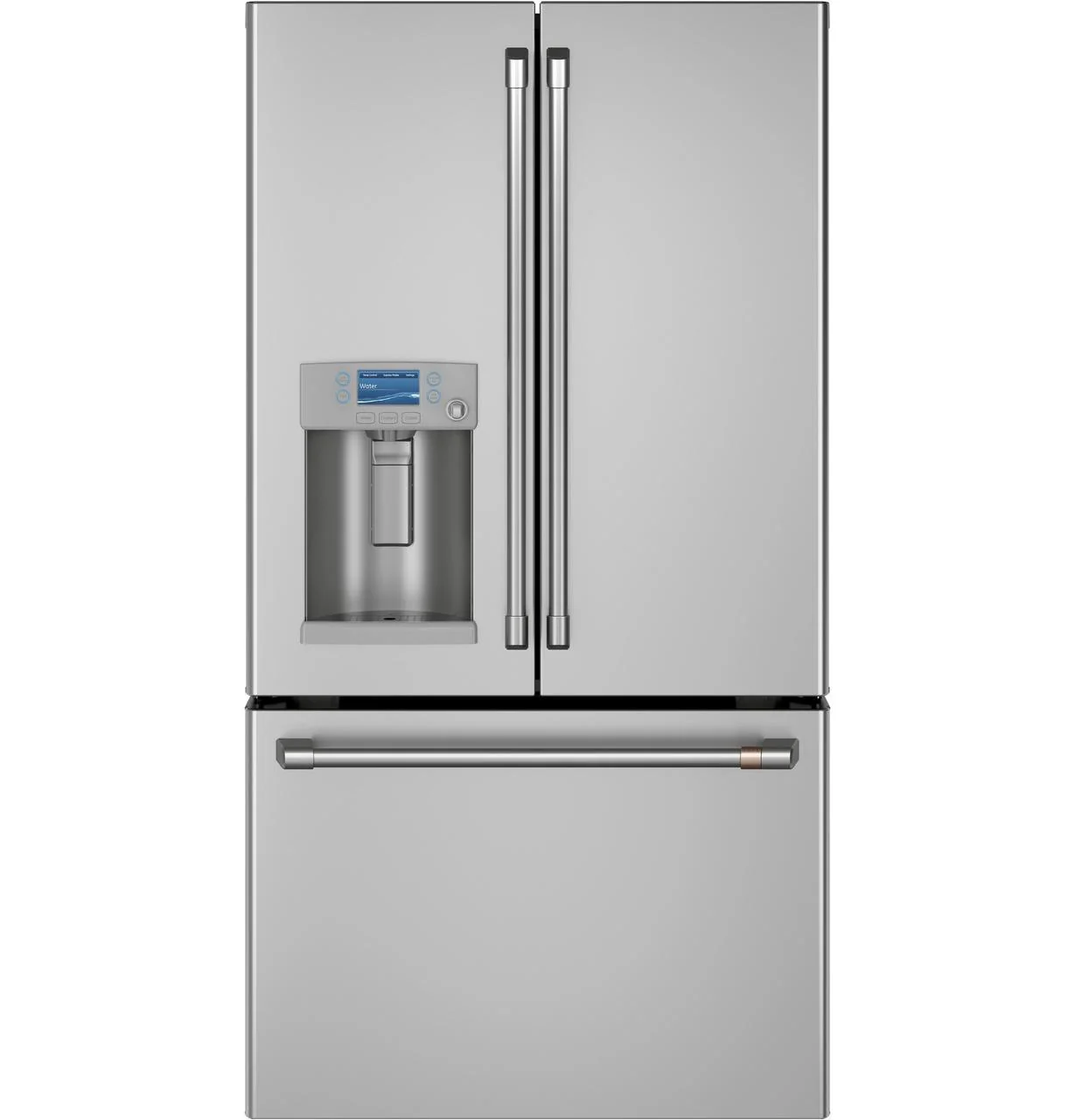 Cafe CYE22TP2MS1 CAF(EBACK)™ ENERGY STAR® 22.1 Cu. Ft. Smart Counter-Depth French-Door Refrigerator with Hot Water Dispenser