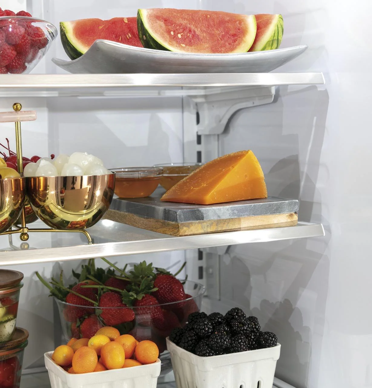 Cafe CYE22TP2MS1 CAF(EBACK)™ ENERGY STAR® 22.1 Cu. Ft. Smart Counter-Depth French-Door Refrigerator with Hot Water Dispenser - Image 9