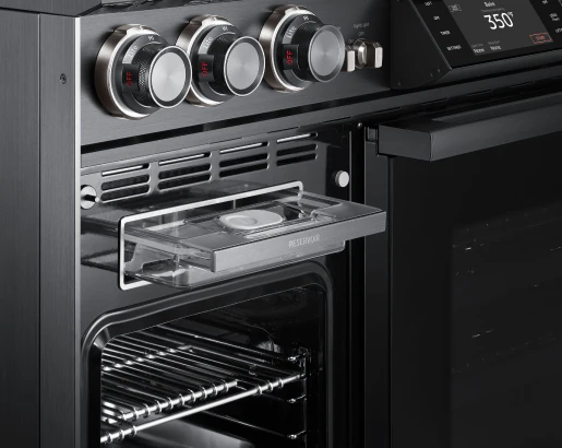 Dacor DOP48M96DLM 48" Pro Dual-Fuel Steam Range, Graphite Stainless Steel, Natural Gas - Image 4