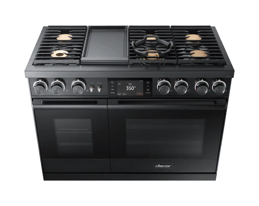 Dacor DOP48M96DPM 48" Pro Dual-Fuel Steam Range, Graphite Stainless Steel, Liquid Propane - Image 3