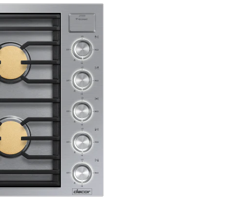 Dacor DTG36M955FS 36" Gas Cooktop, Silver Stainless Steel, Natural Gas - Image 3