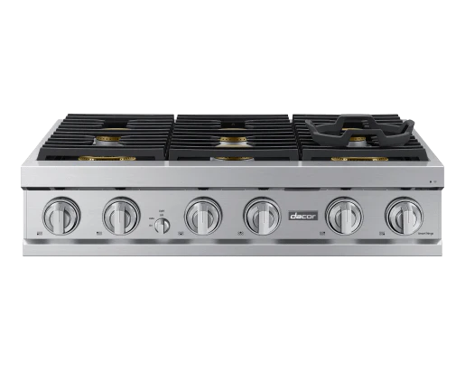Dacor DTT36T960GS 36" Rangetop, Silver Stainless, Natural Gas/Liquid Propane