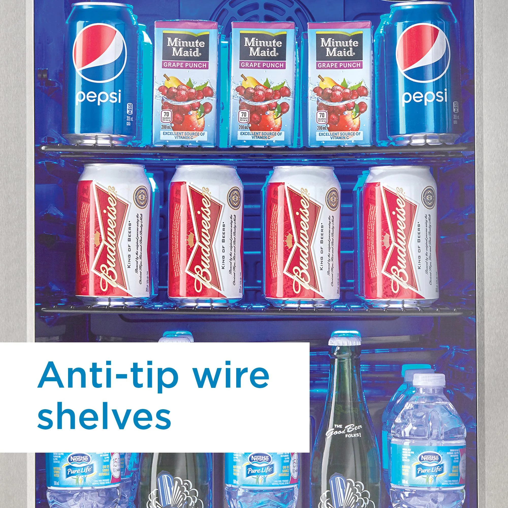 DBC026A1BSSDB Danby 2.6 cu. ft. Free-Standing Beverage Center in Stainless Steel - Image 3