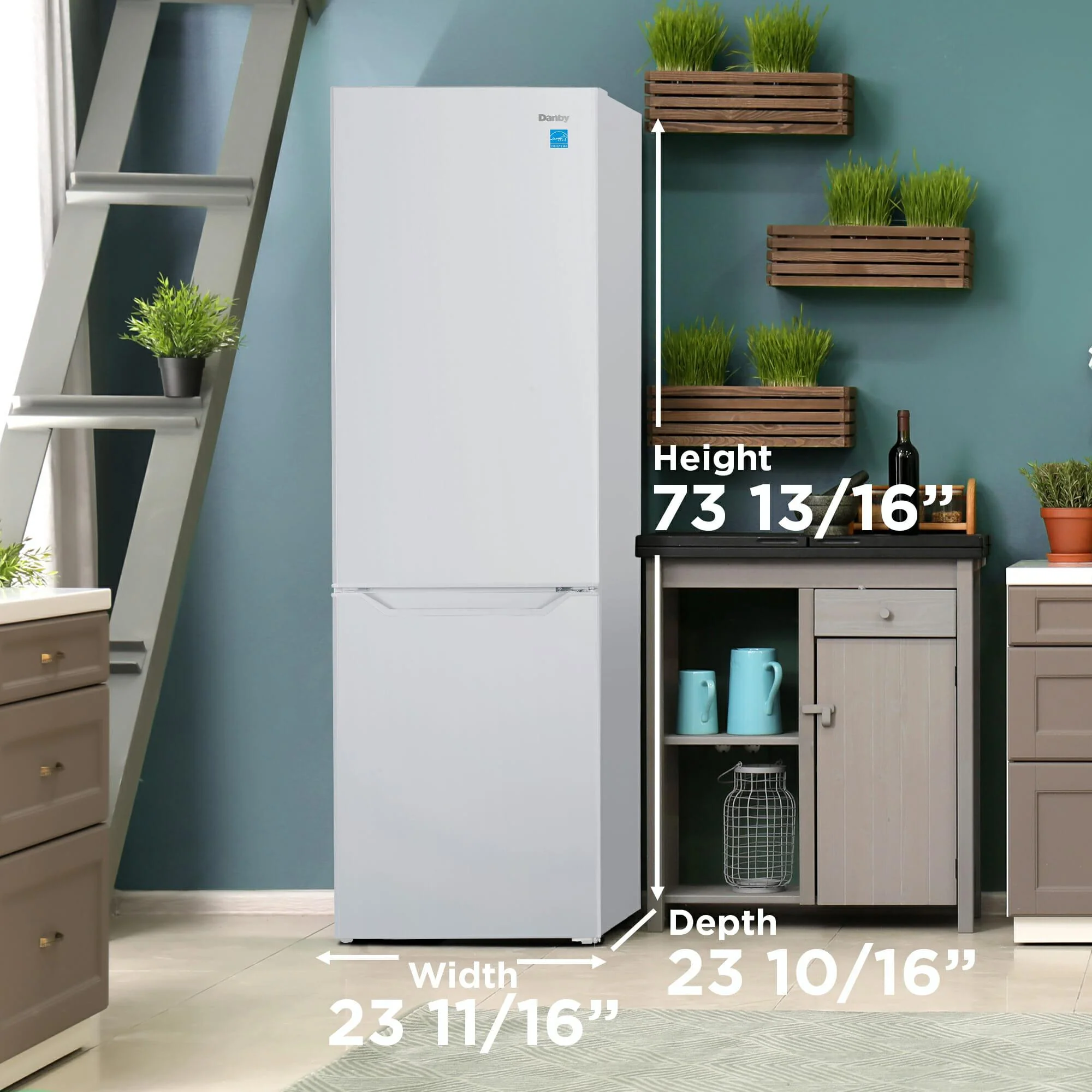 DBMF100B1WDB Danby 10 cu. ft. Bottom Mount Apartment Size Fridge in White - Image 9