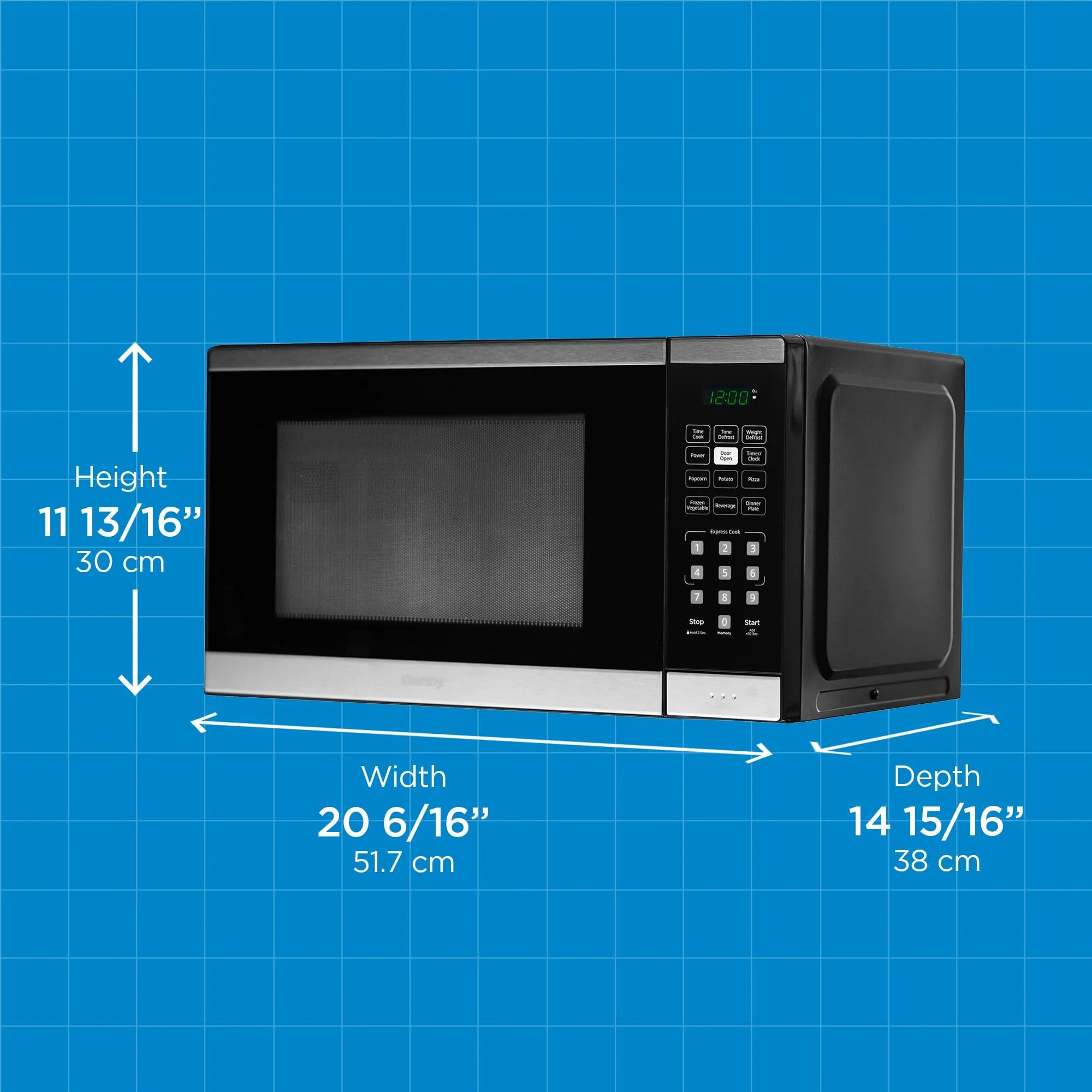 DBMW1126BBS Danby 1.1 cu. ft. Countertop Microwave in Black and Stainless Steel - Image 6