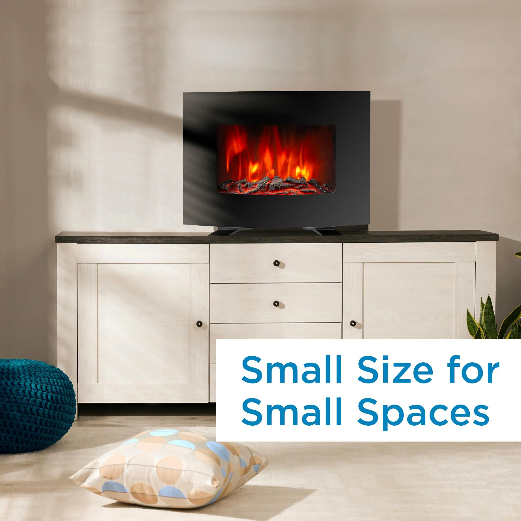 DDEF02213BD13 Danby Designer 22 Wall Mount Electric Fireplace in Black - Image 9