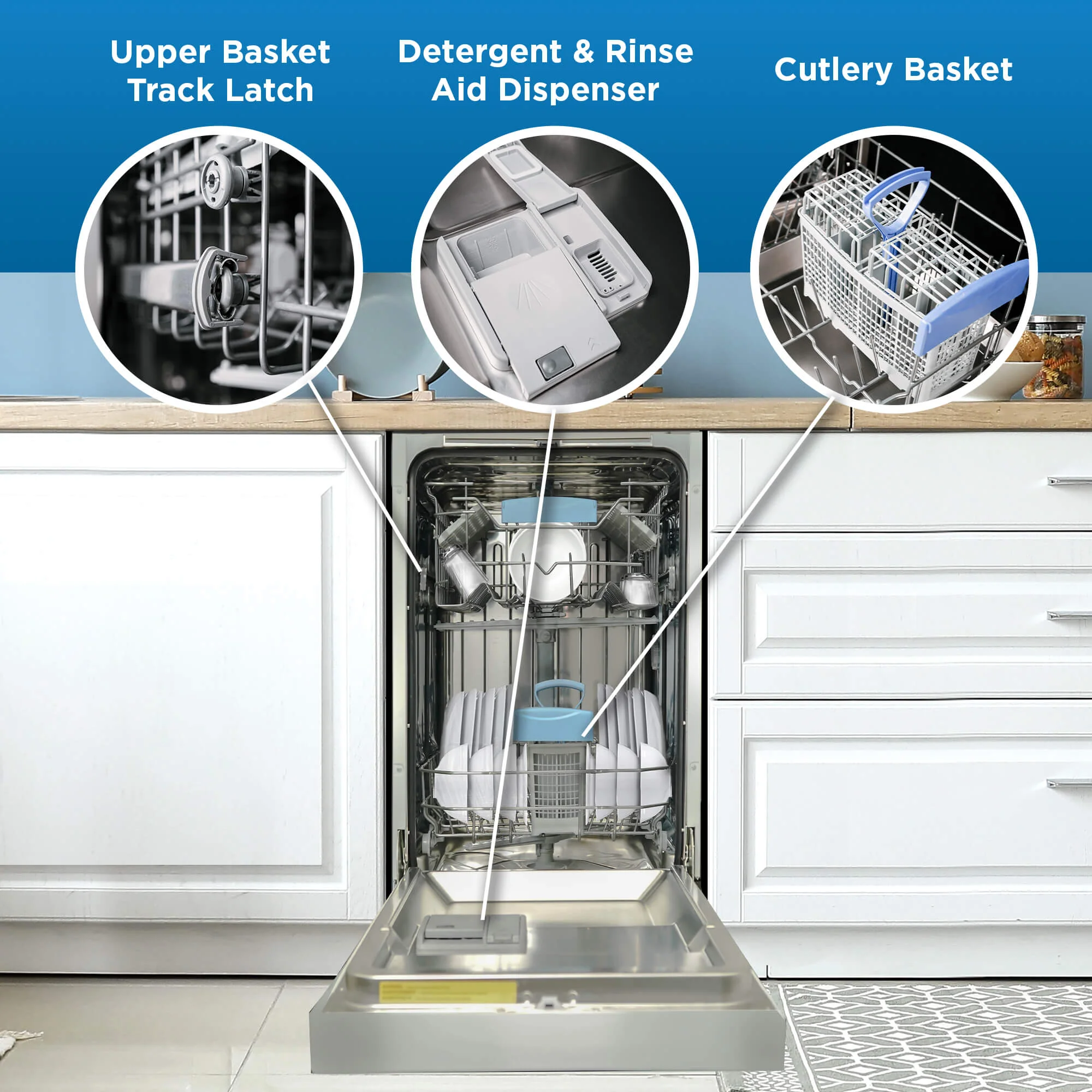 DDW18D1ESS Danby 18 Wide Built-in Dishwasher in Stainless Steel - Image 9