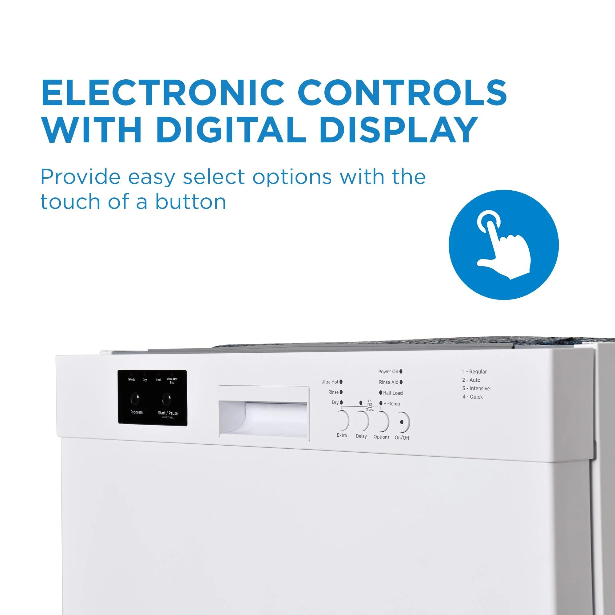 DDW2400EW Danby 24 Wide Built-in Dishwasher in White - Image 3