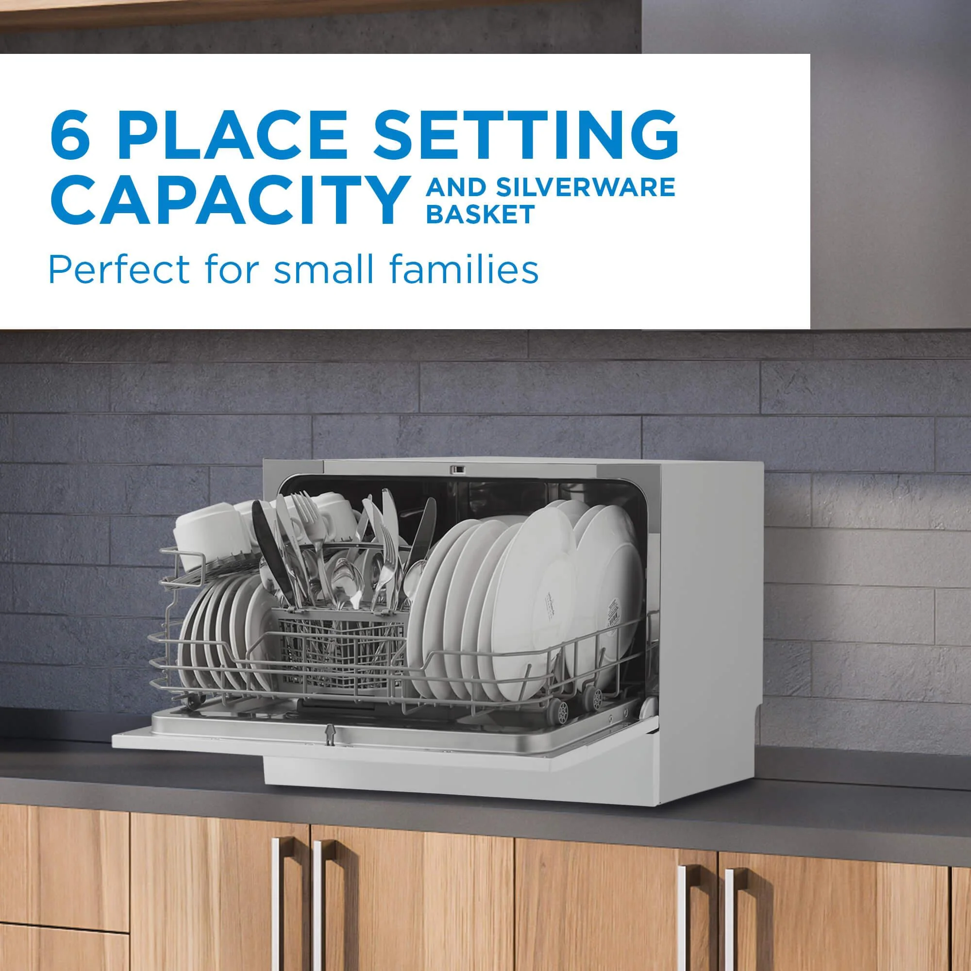 DDW631SDB Danby 6 Place Setting Countertop Dishwasher in Silver - Image 4