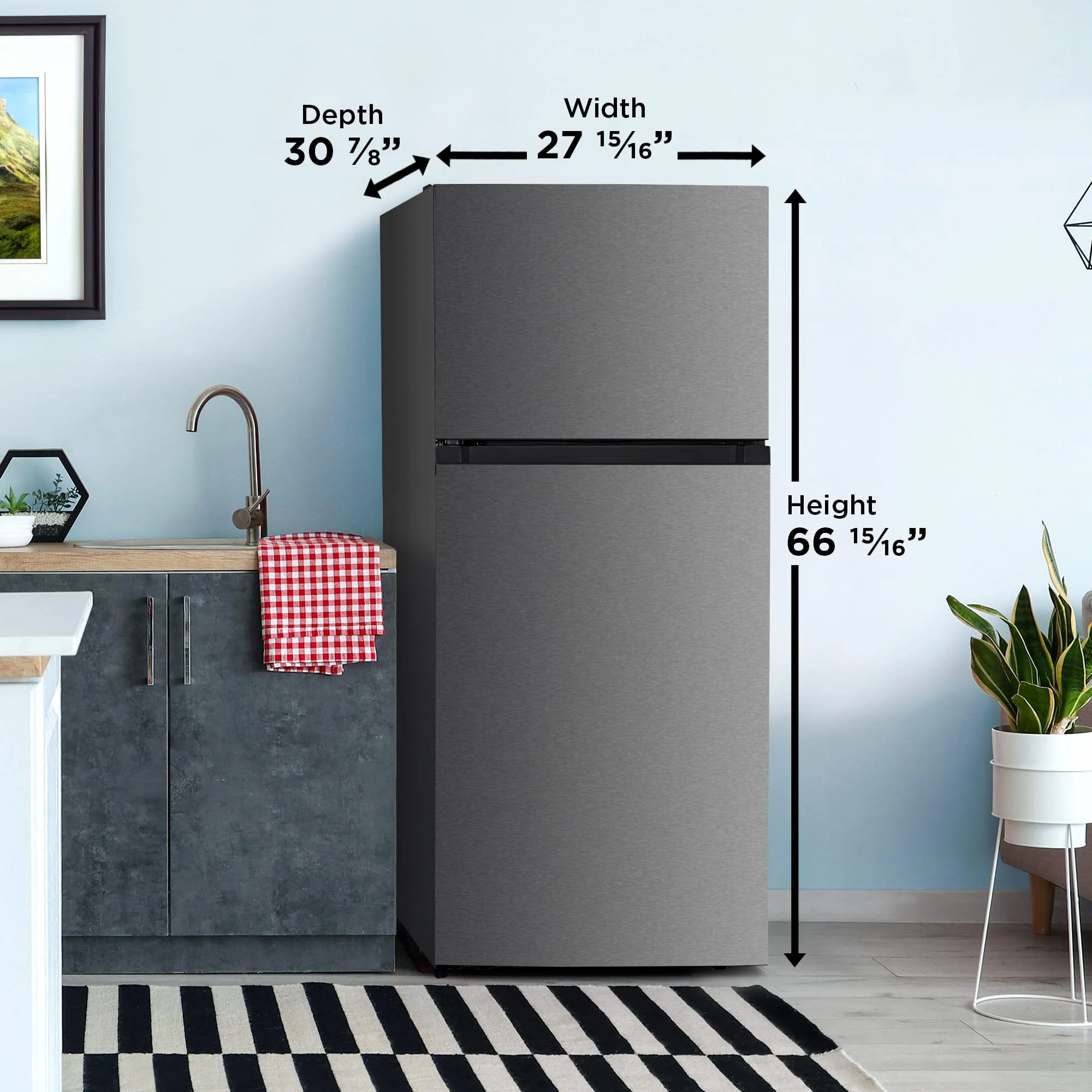 DFF176B1SLDB Danby 18 cu. ft. Top Mount Refrigerator in Stainless Steel Look - Image 11