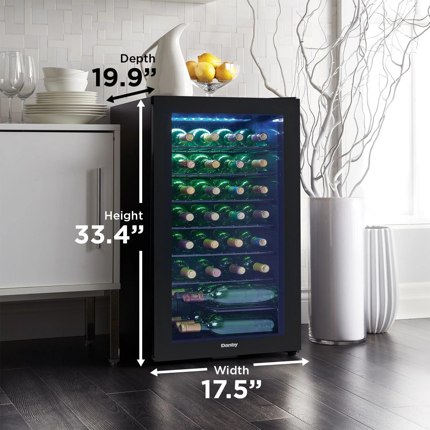 DWC036A2BDB6 Danby 36 Bottle Free-Standing Wine Cooler in Black - Image 5