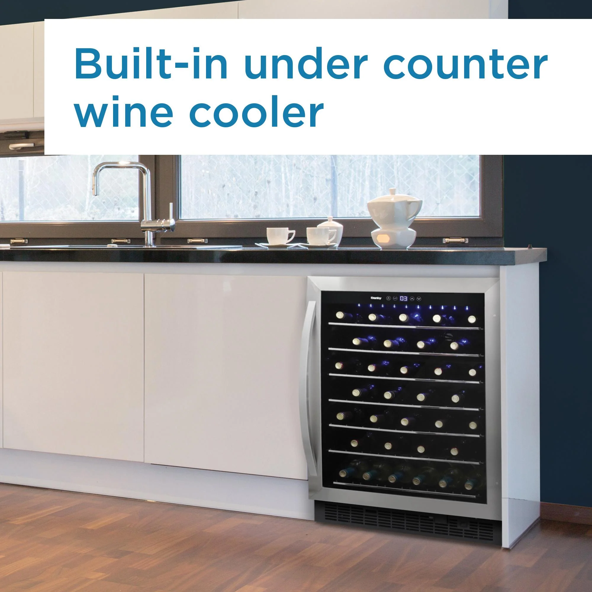 Danby 60 Bottle Built-in Wine Cooler in Stainless Steel - Image 4