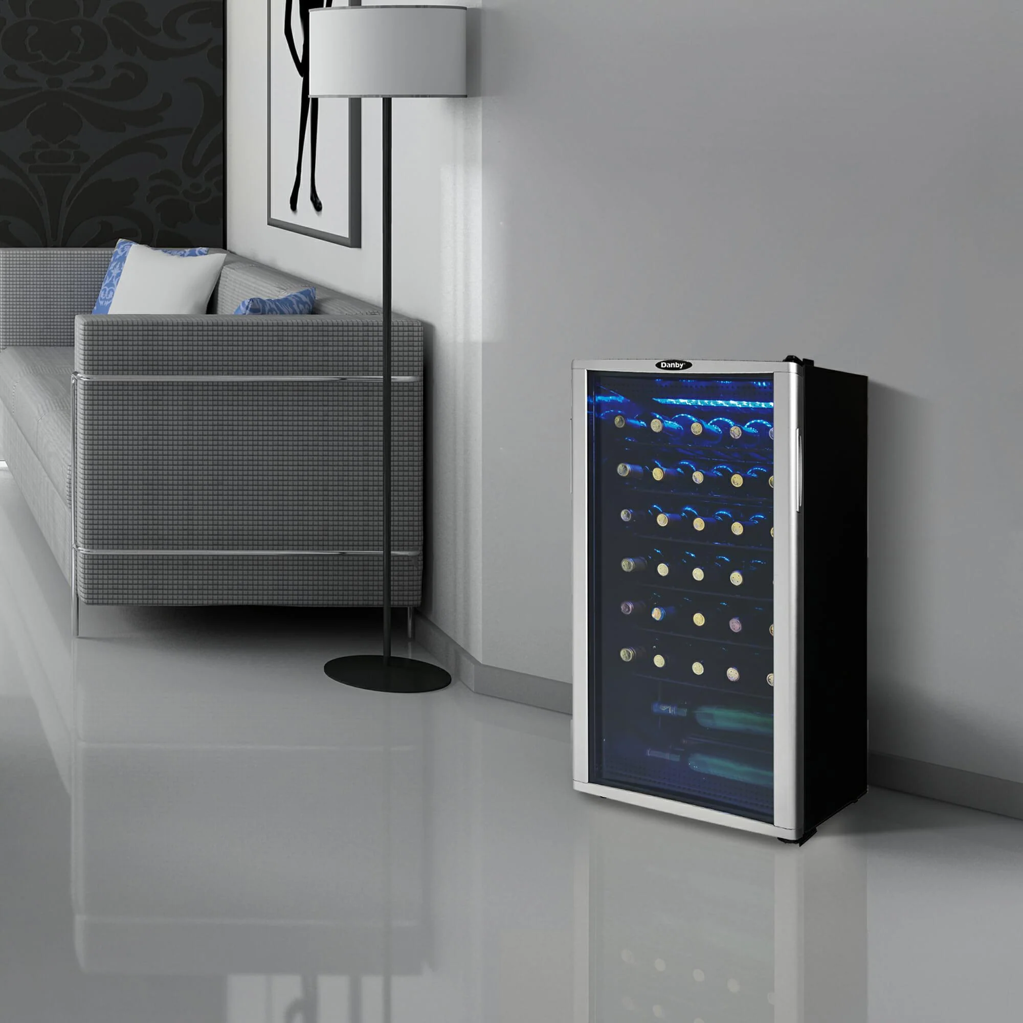 DWC350BLP Danby 36 Bottle Free-Standing Wine Cooler in Platinum - Image 8