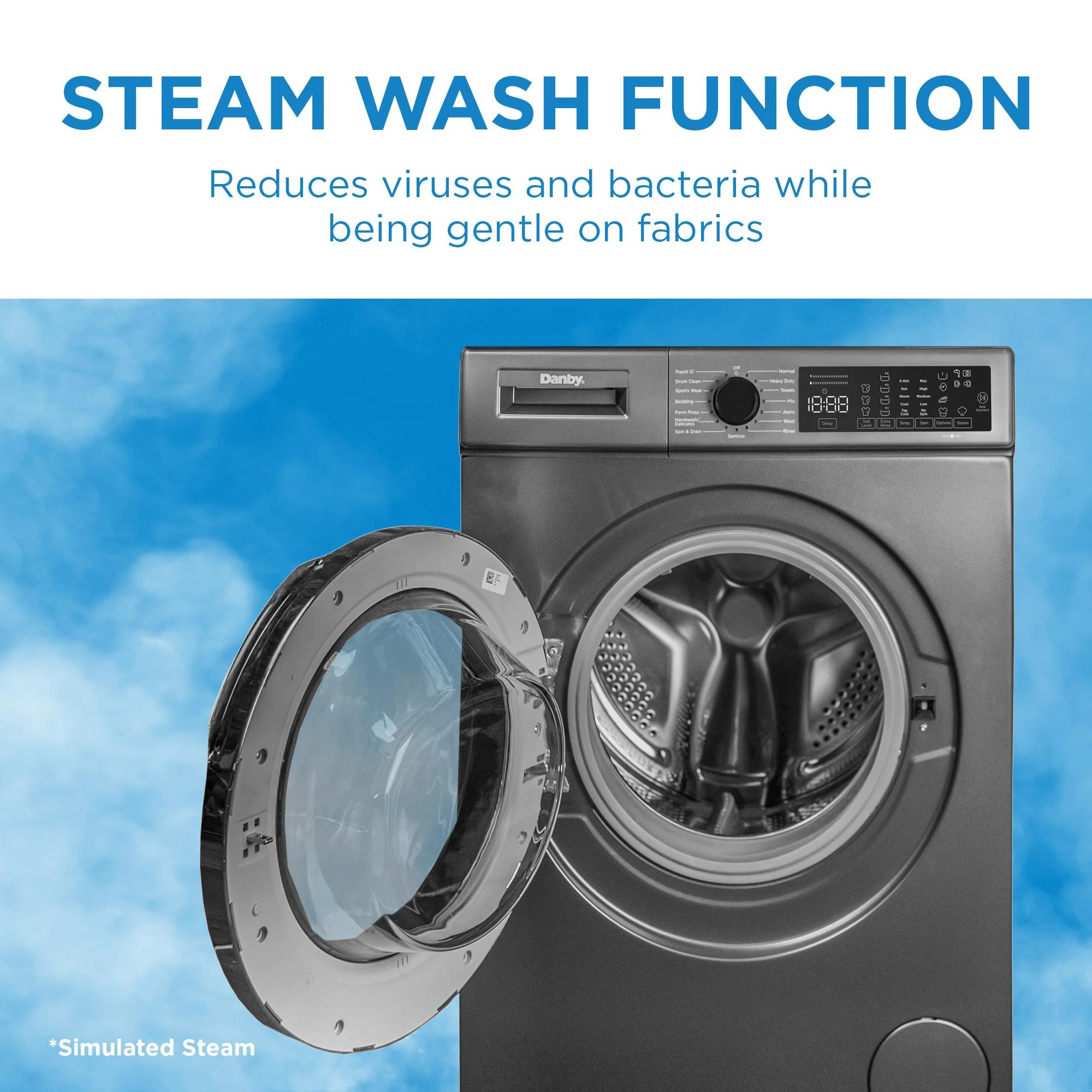 DWM022D1DSDB Danby 2.2 cu. ft. 24" Front Load Washing Machine - Image 9