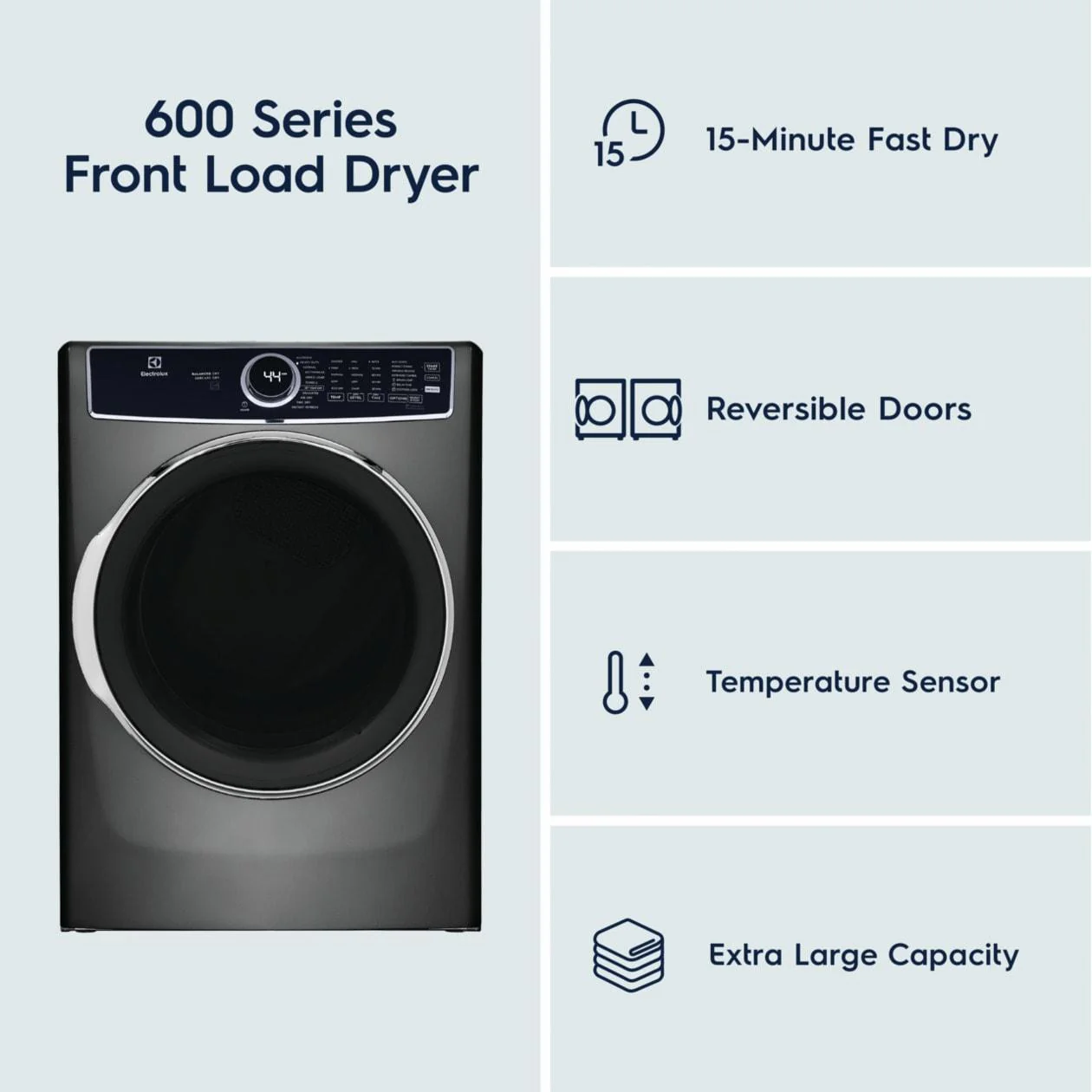Electrolux ELFE7637AT Front Load Perfect Steam™ Electric Dryer with Balanced Dry™ and Instant Refresh - 8.0 Cu. Ft. - Image 9