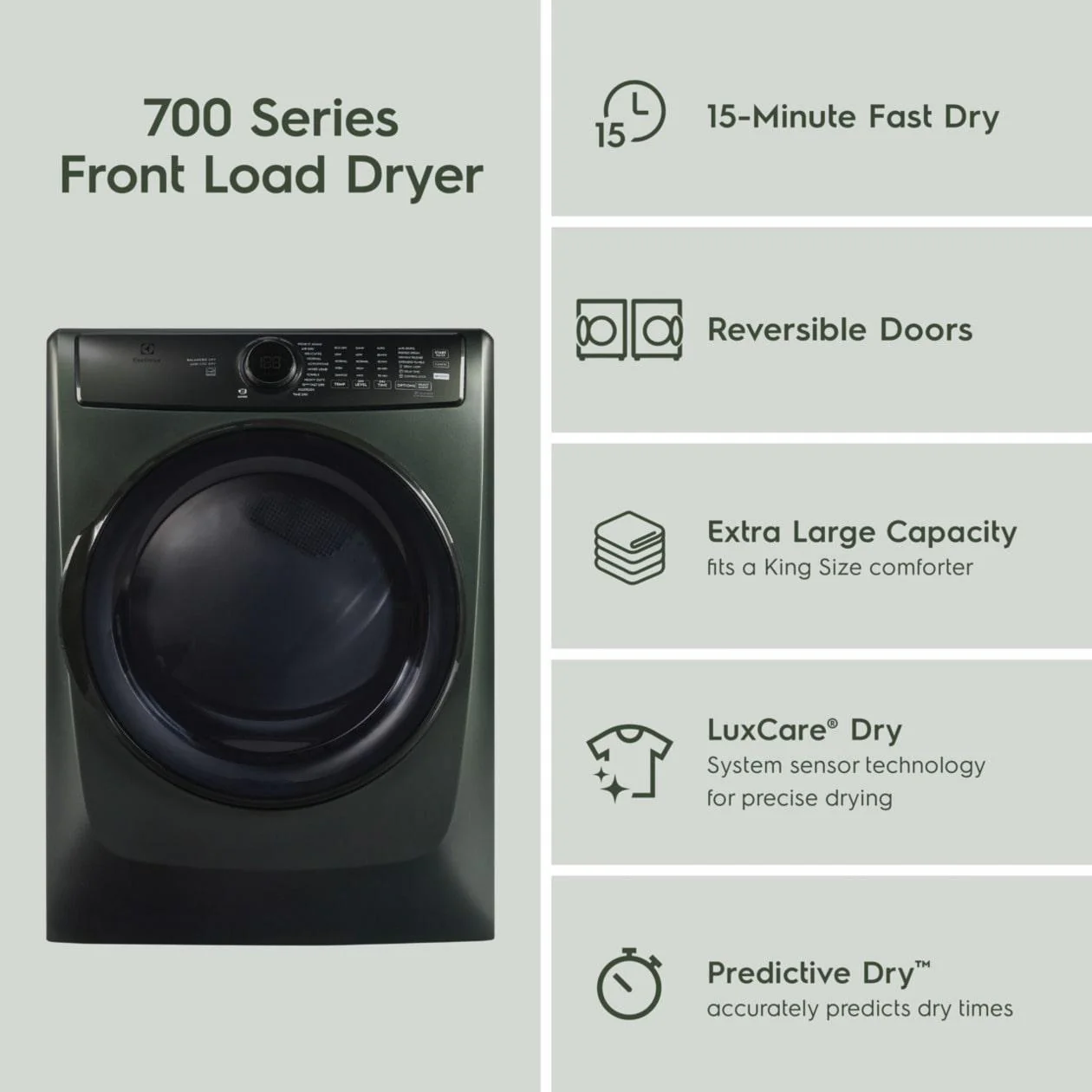 Electrolux ELFG7738AA Front Load Perfect Steam™ Gas Dryer with LuxCare® Dry and Instant Refresh - 8.0 Cu. Ft. - Image 10