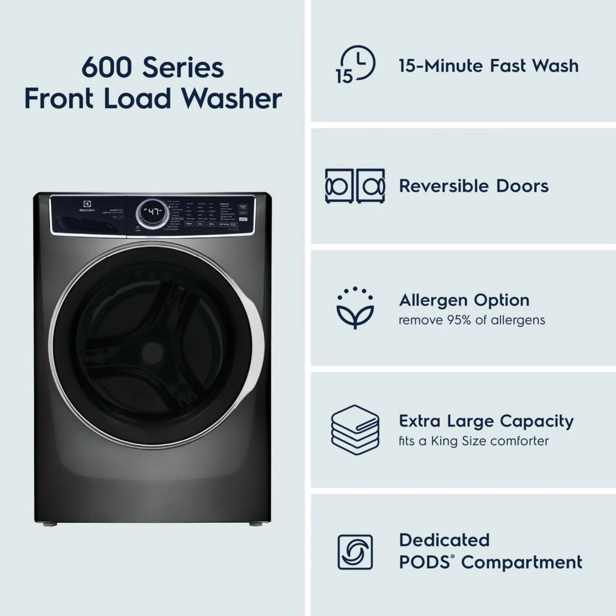 Electrolux ELFW7637AT Front Load Perfect Steam™ Washer with LuxCare® Plus Wash and SmartBoost® - 4.5 Cu. Ft. - Image 10