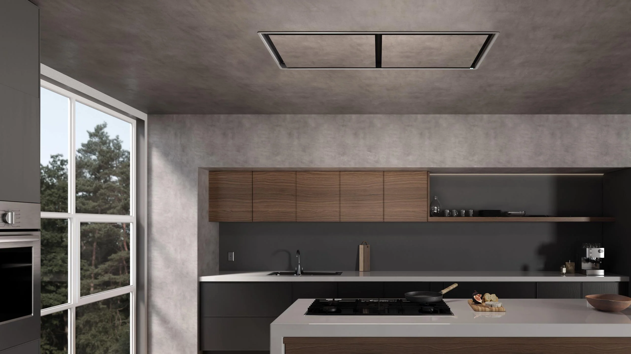 Elica ECEX60SS CIELO Ceiling Range Hood 60" wide - 600/1200CFM - Image 3