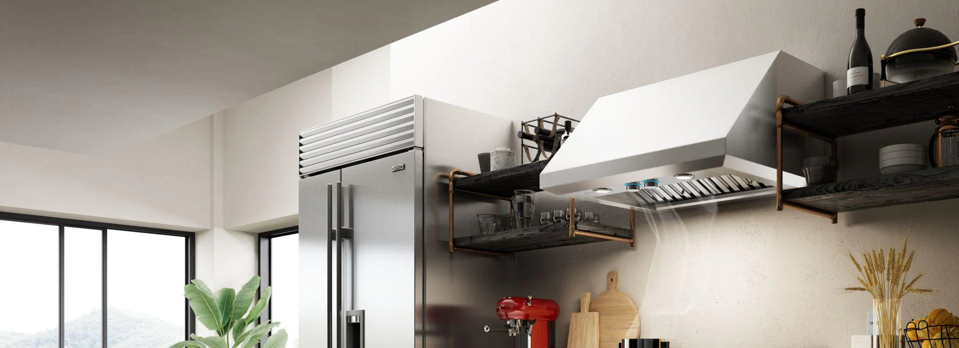 Elica ECL148S4 CALABRIA Undercabinet Range Hood 48" wide - 1200CFM
