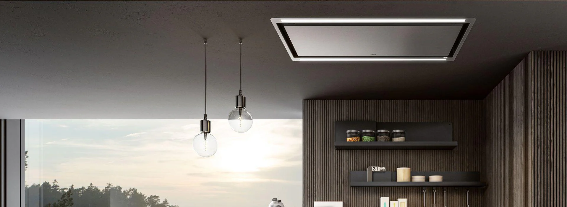 Elica EHL640WH HILIGHT Ceiling Range Hood 40" wide - 600CFM