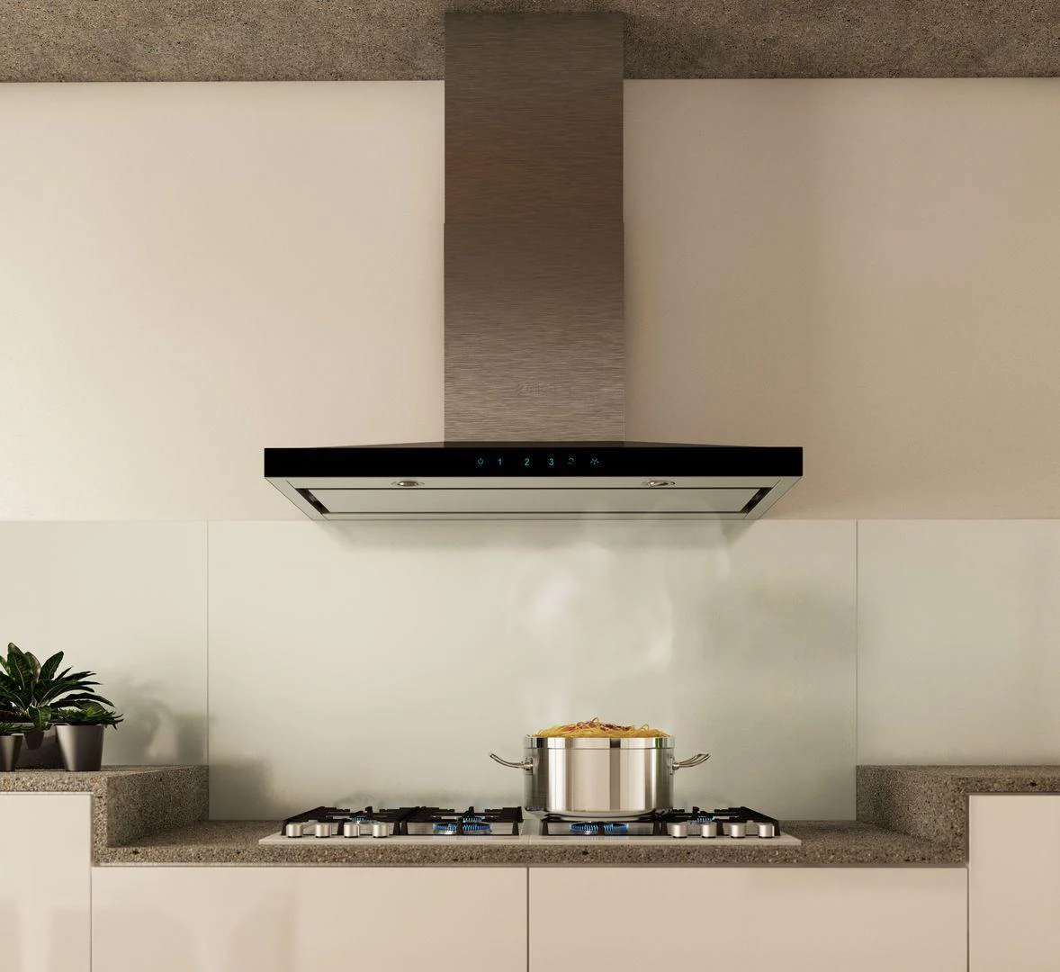 Elica ELG636S3 LUGANO Wall Mount Range Hood 36" wide - 600CFM - Image 4