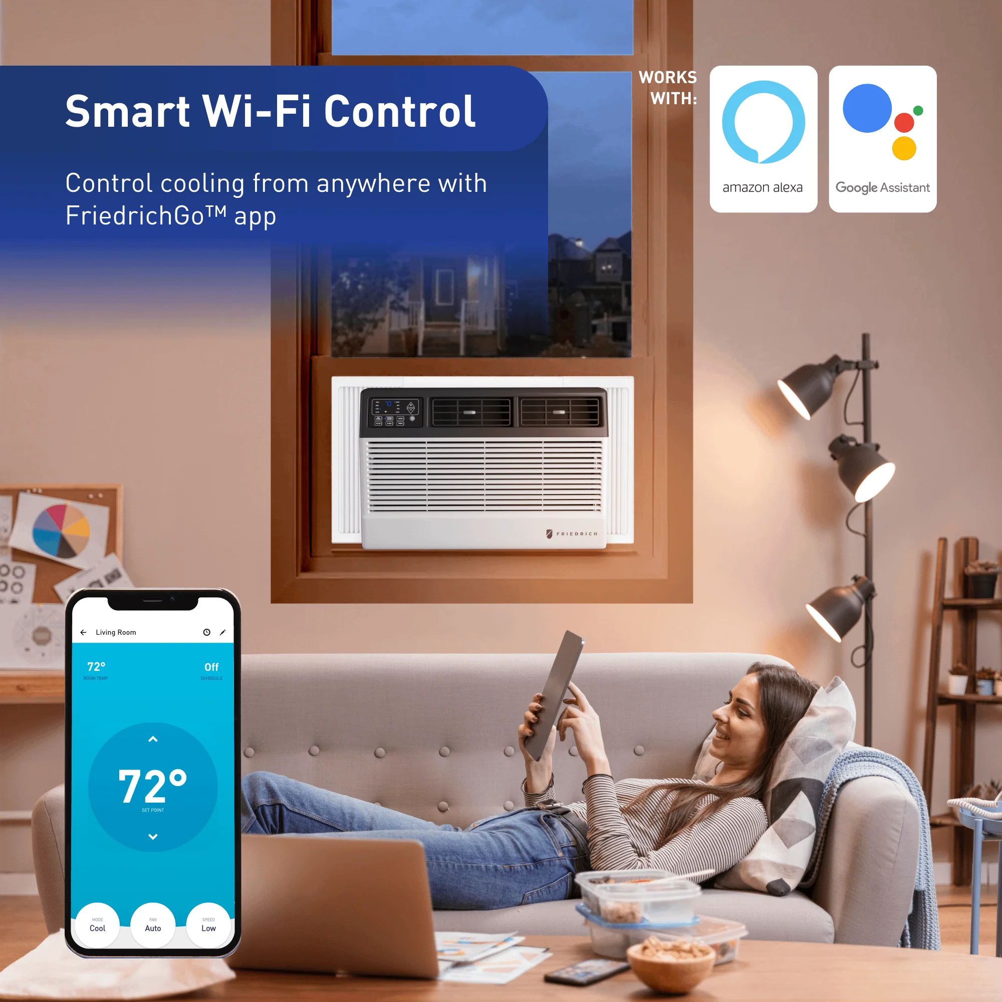 CCF10B10C Friedrich Chill Premier 10,000 BTU 115V Smart Window Air Conditioner - Cool Only - Image 7