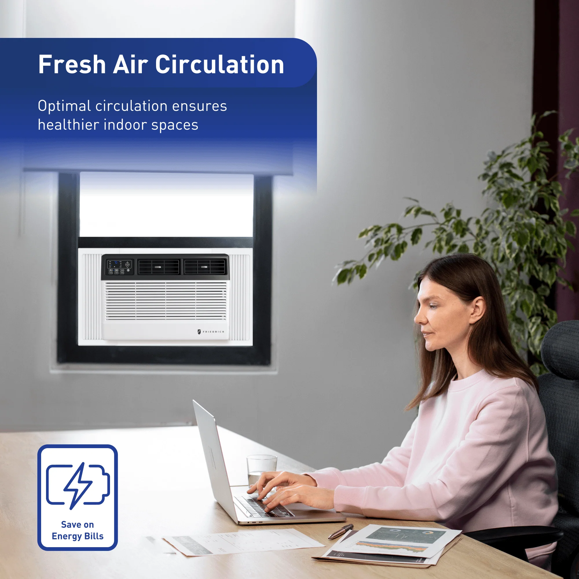 CCF10B10C Friedrich Chill Premier 10,000 BTU 115V Smart Window Air Conditioner - Cool Only - Image 9