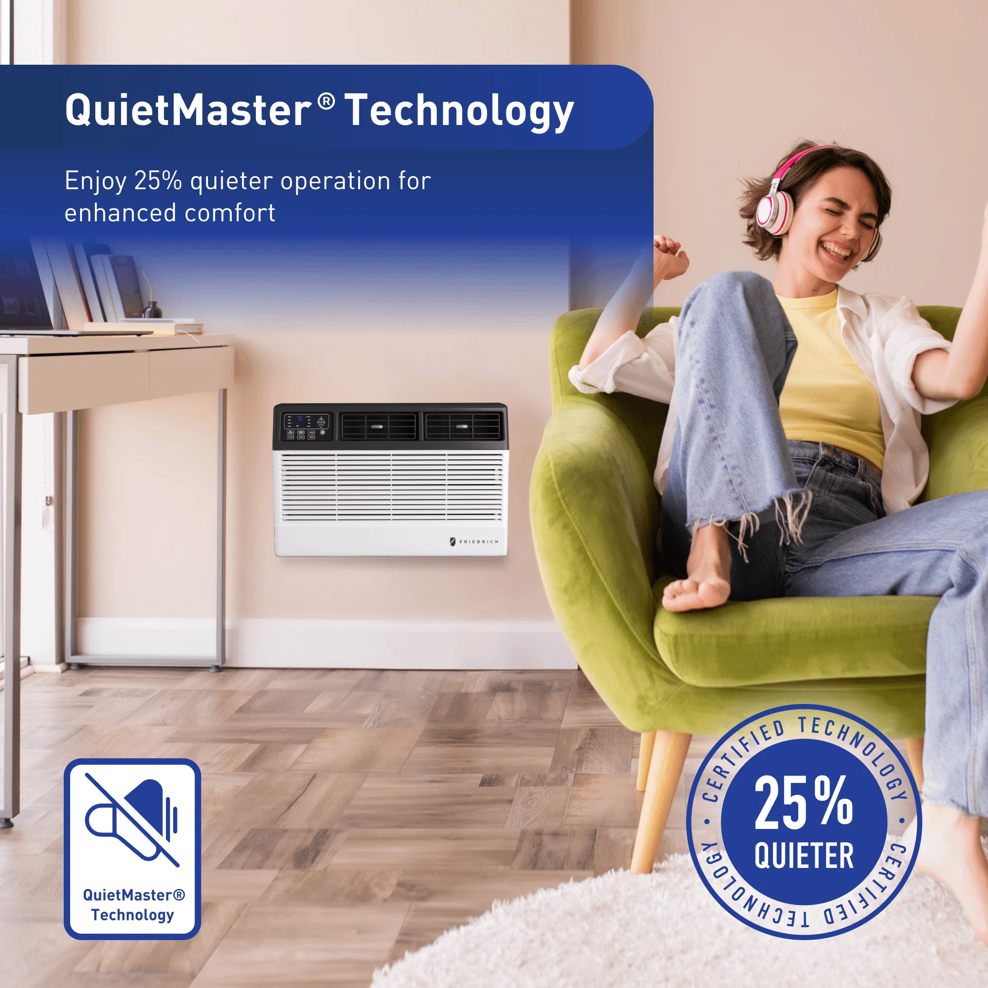 CCW06B10C Friedrich Chill Premier 6,000 BTU 115V Smart Window/Wall Air Conditioner - Cool Only - Image 10