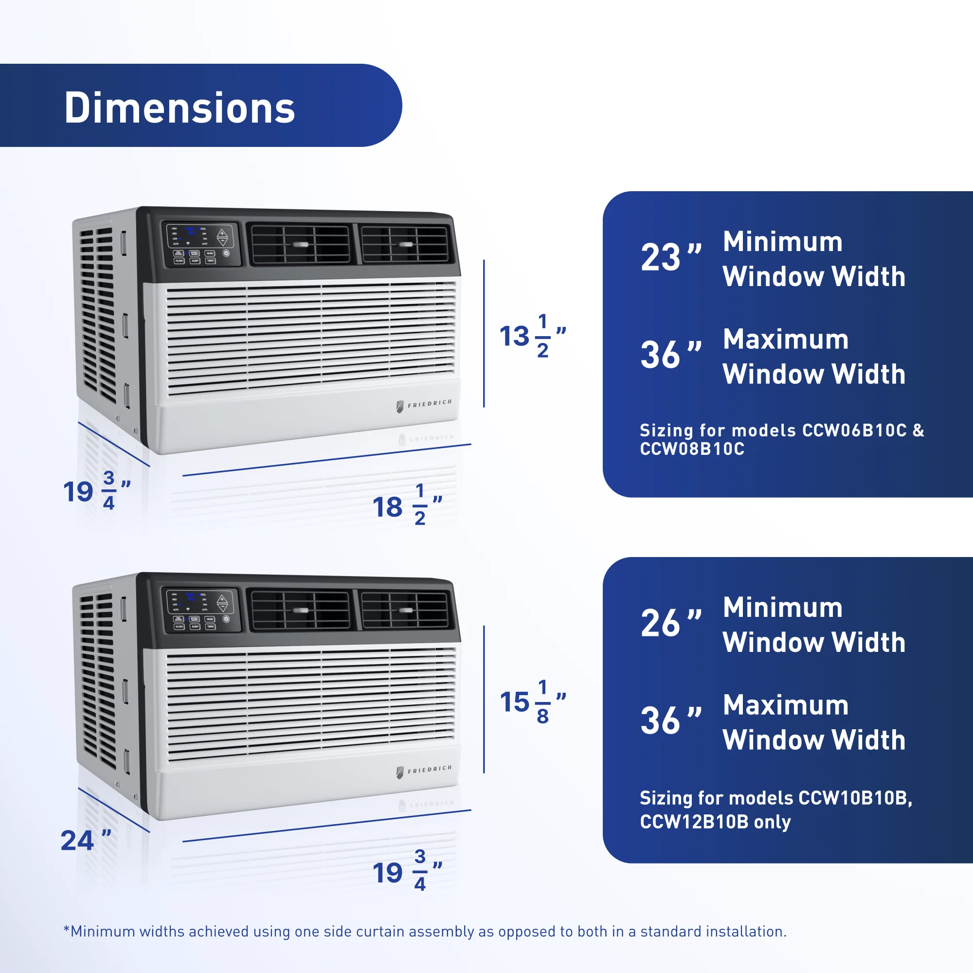 CCW06B10C Friedrich Chill Premier 6,000 BTU 115V Smart Window/Wall Air Conditioner - Cool Only - Image 11