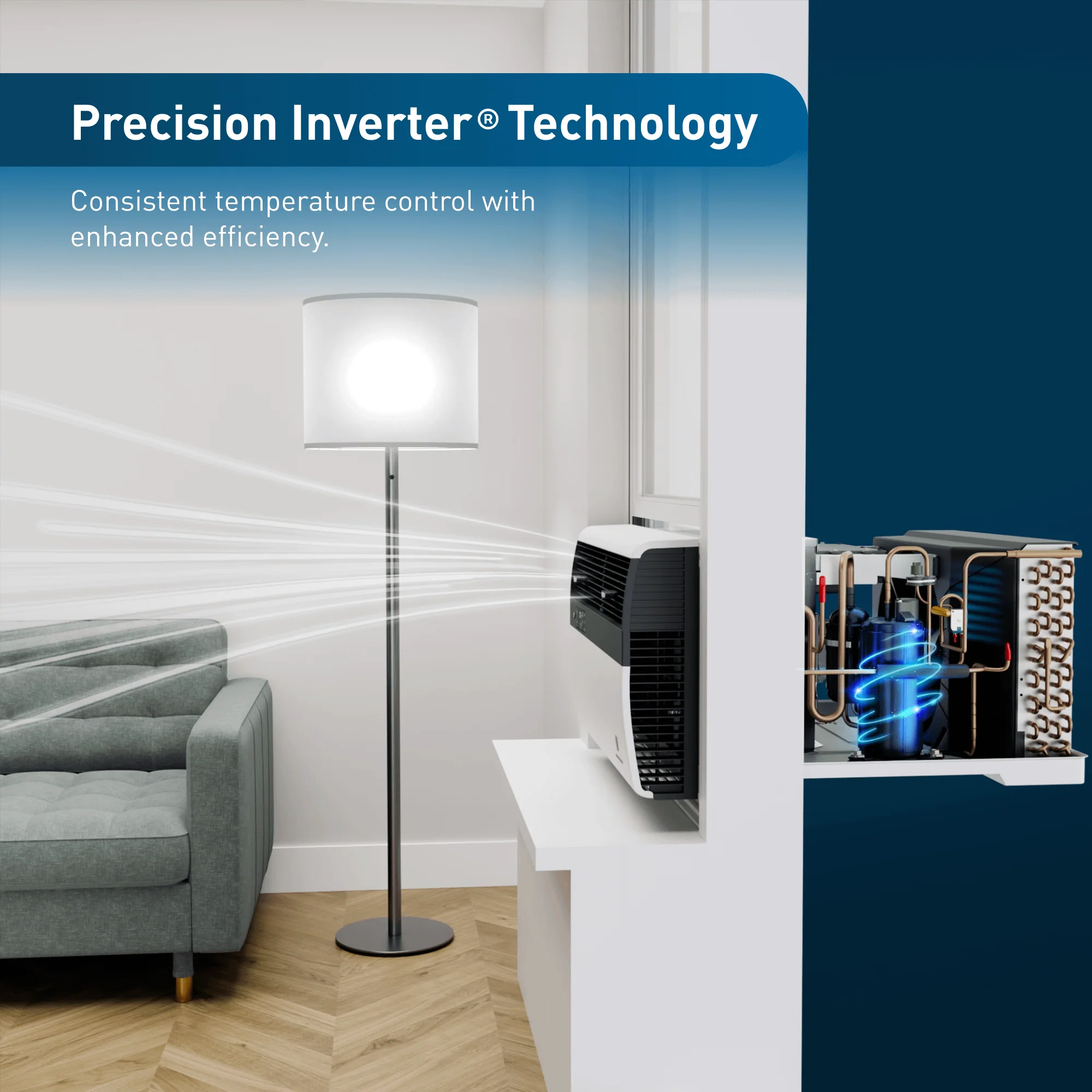 KCVS08B10A Friedrich K hl Inverter 8,000 BTU 115V Smart Window/Wall Air Conditioner - Cool only - Image 7