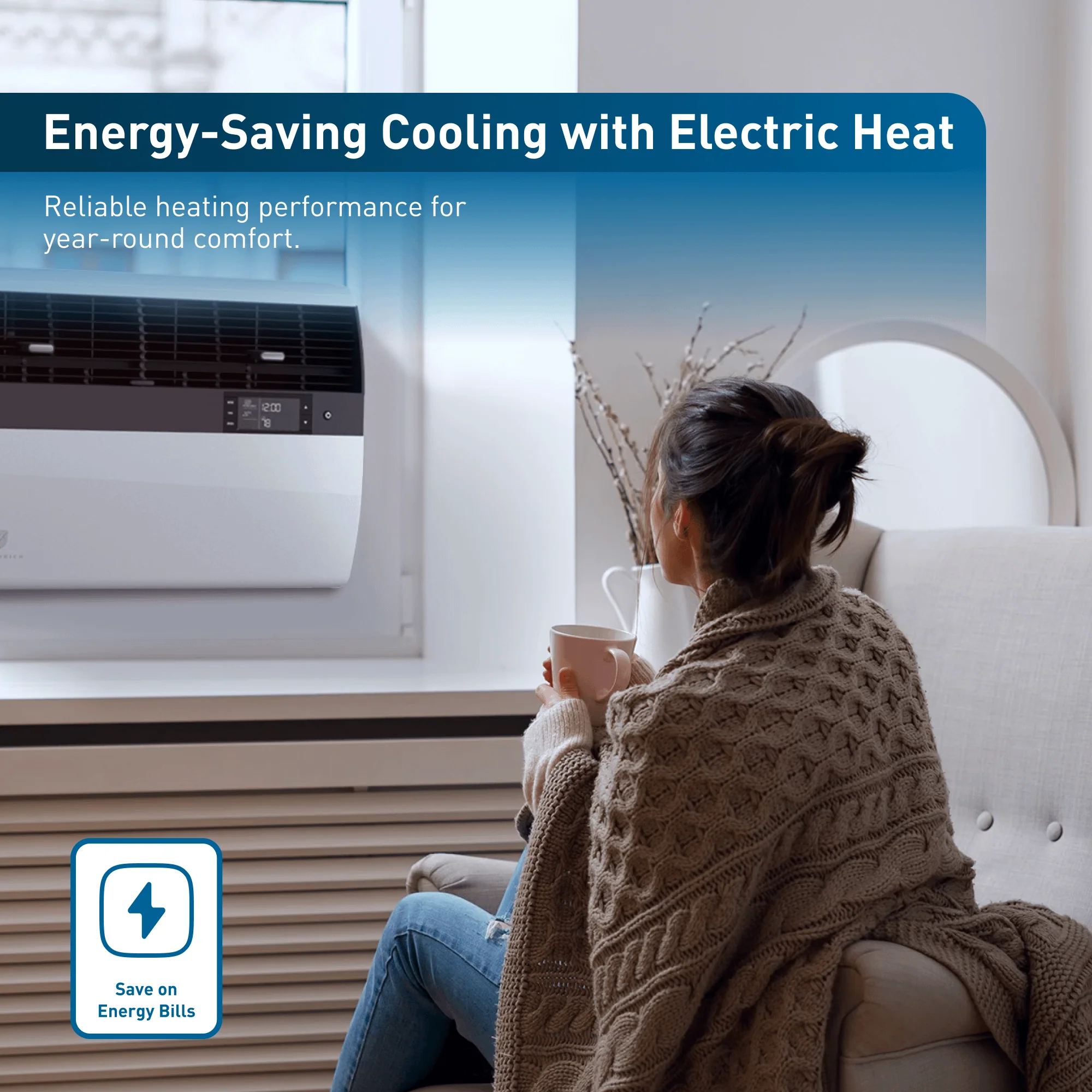 KEVL36B35A Friedrich K hl Inverter 36,000 BTU 230V Smart Window/Wall Air Conditioner with Electric Heat - Image 6