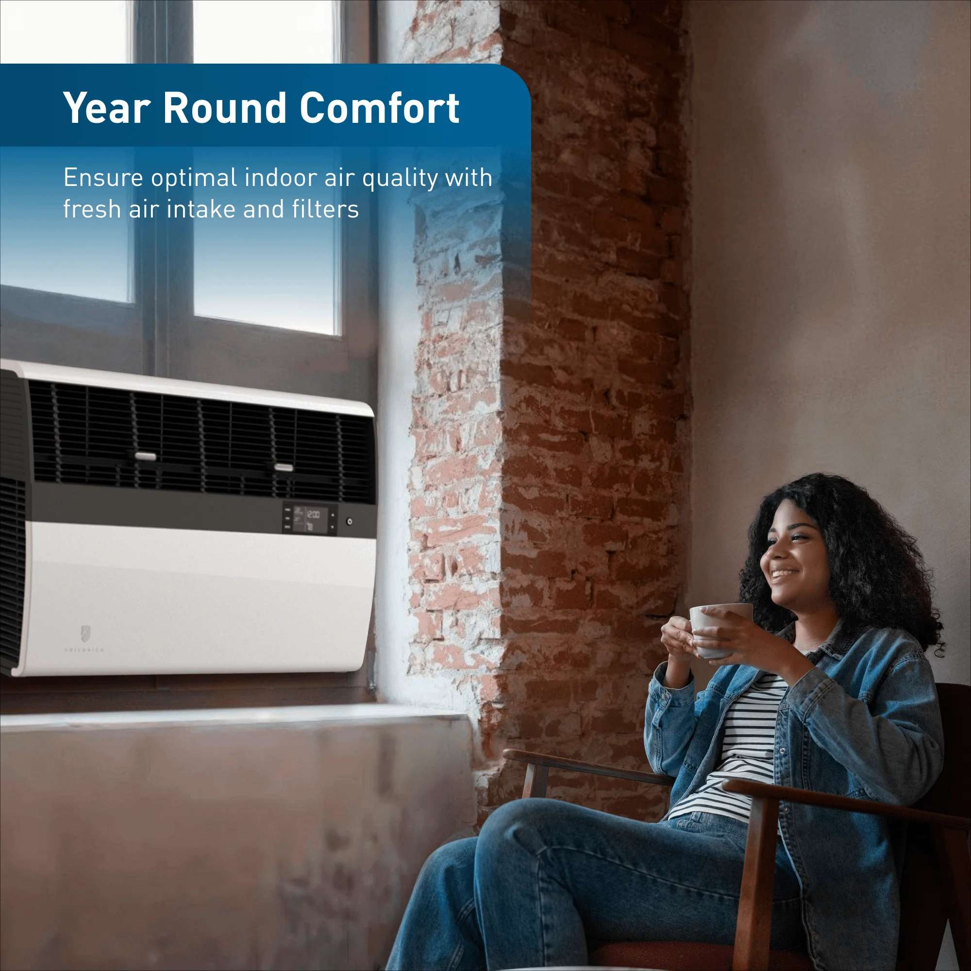 KHVM24B34A Friedrich K hl Inverter 24,000 BTU 230V Smart Window/Wall Air Conditioner with Heat Pump - Image 6