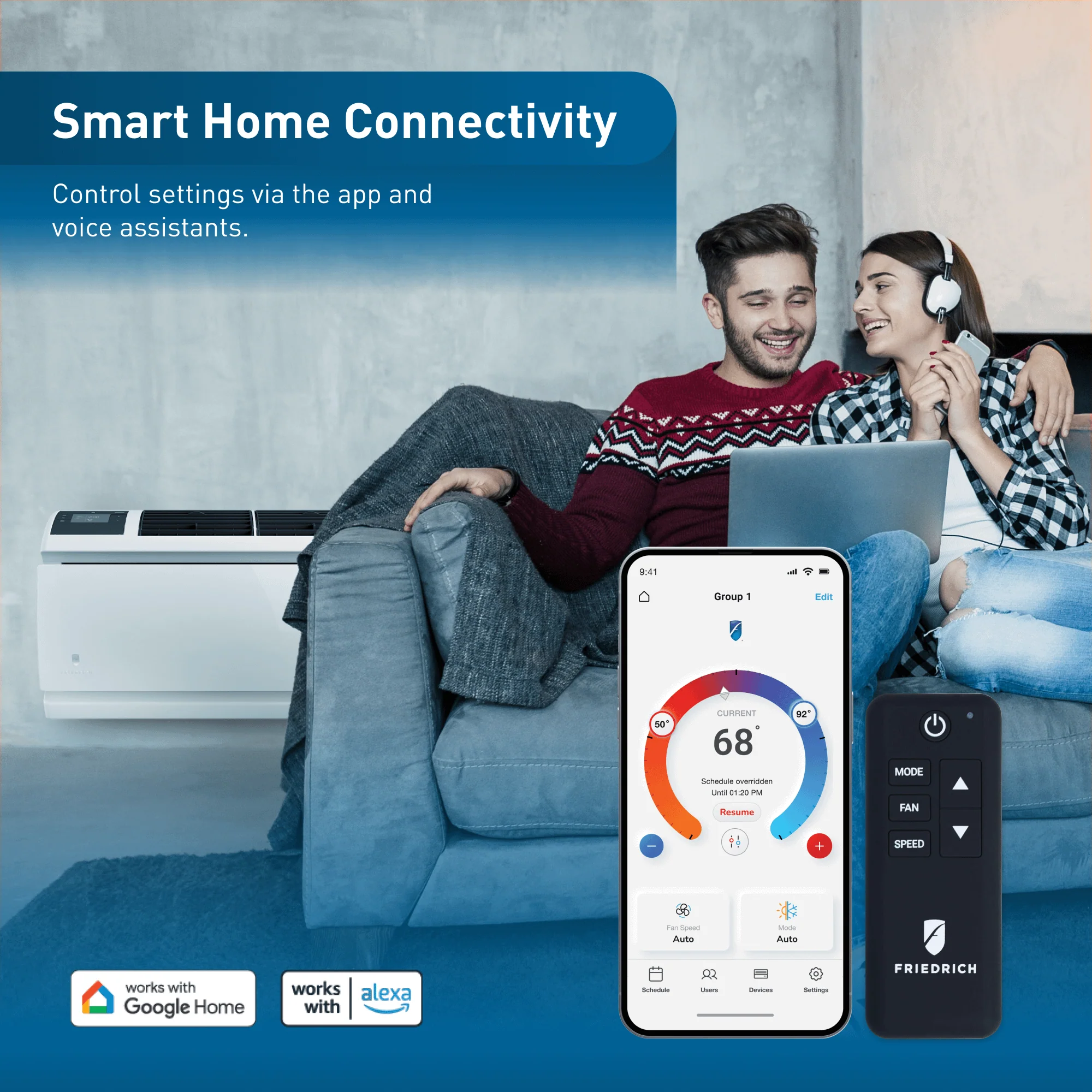 WCVT12B30A Friedrich WallMaster Inverter 12,000 BTU 230V Smart Through-the-Wall Air Conditioner - Cool Only - Image 3