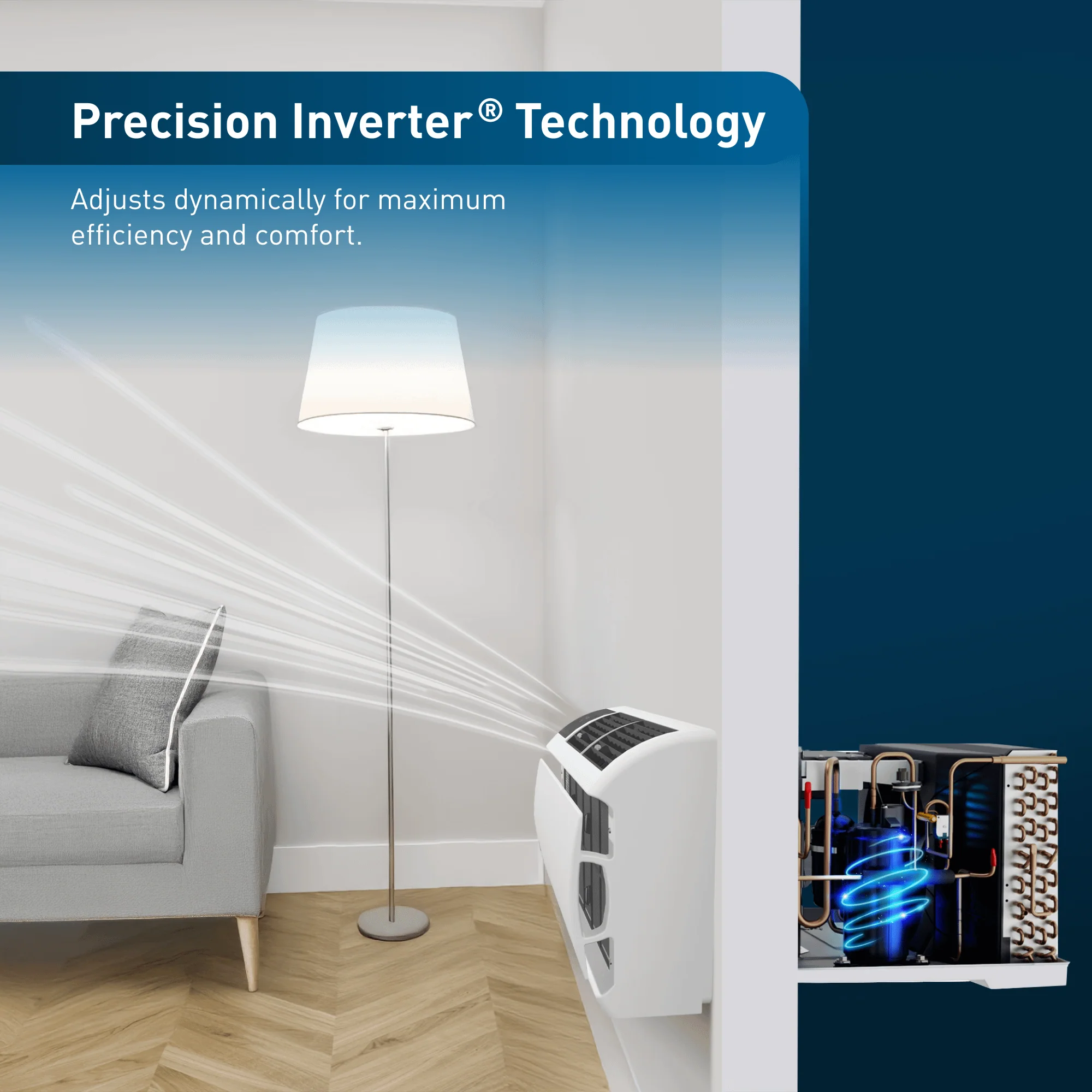 WCVT12B30A Friedrich WallMaster Inverter 12,000 BTU 230V Smart Through-the-Wall Air Conditioner - Cool Only - Image 9