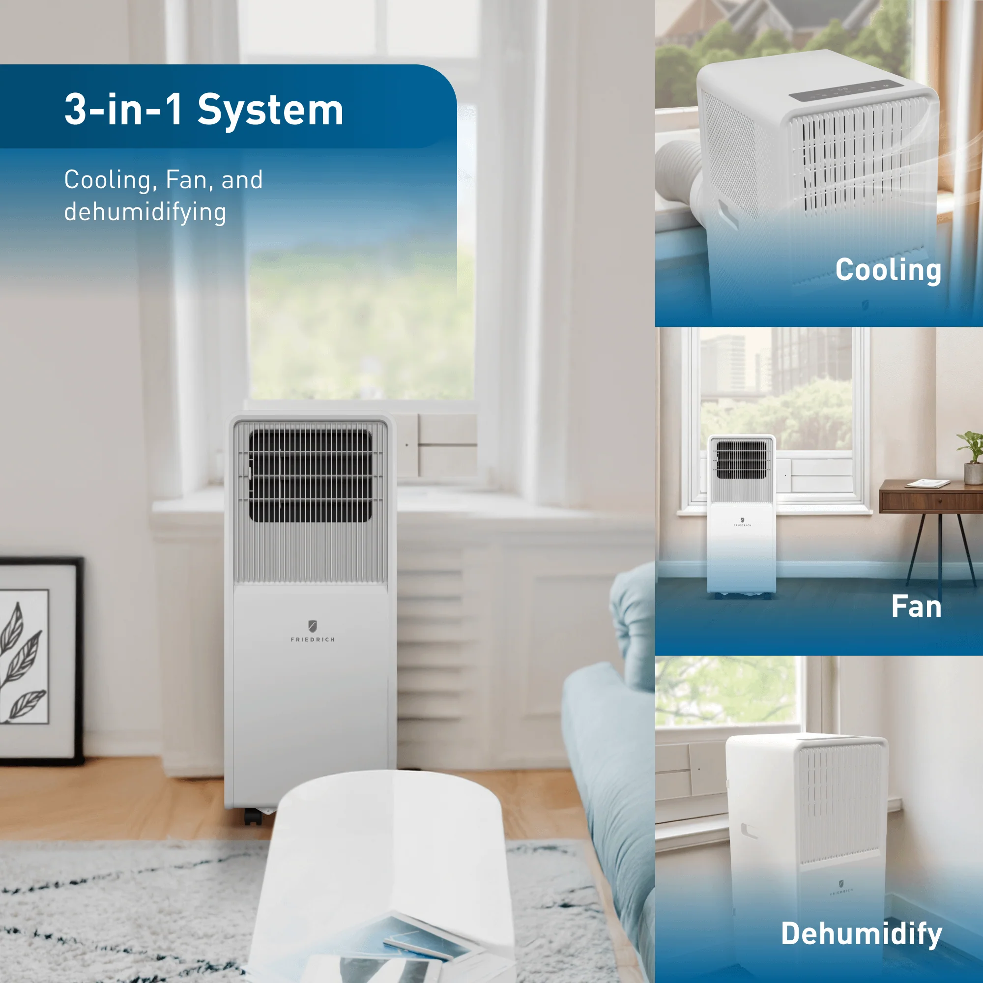 ZCP08SB Friedrich ZoneAire Compact 8,000 BTU Single-Hose Smart Portable Air Conditioner - Image 11