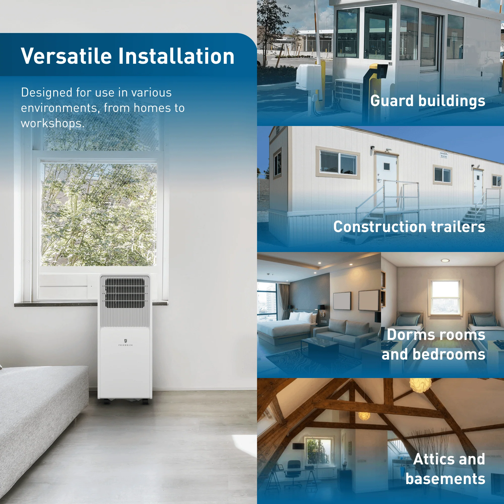ZCP08SB Friedrich ZoneAire Compact 8,000 BTU Single-Hose Smart Portable Air Conditioner - Image 12