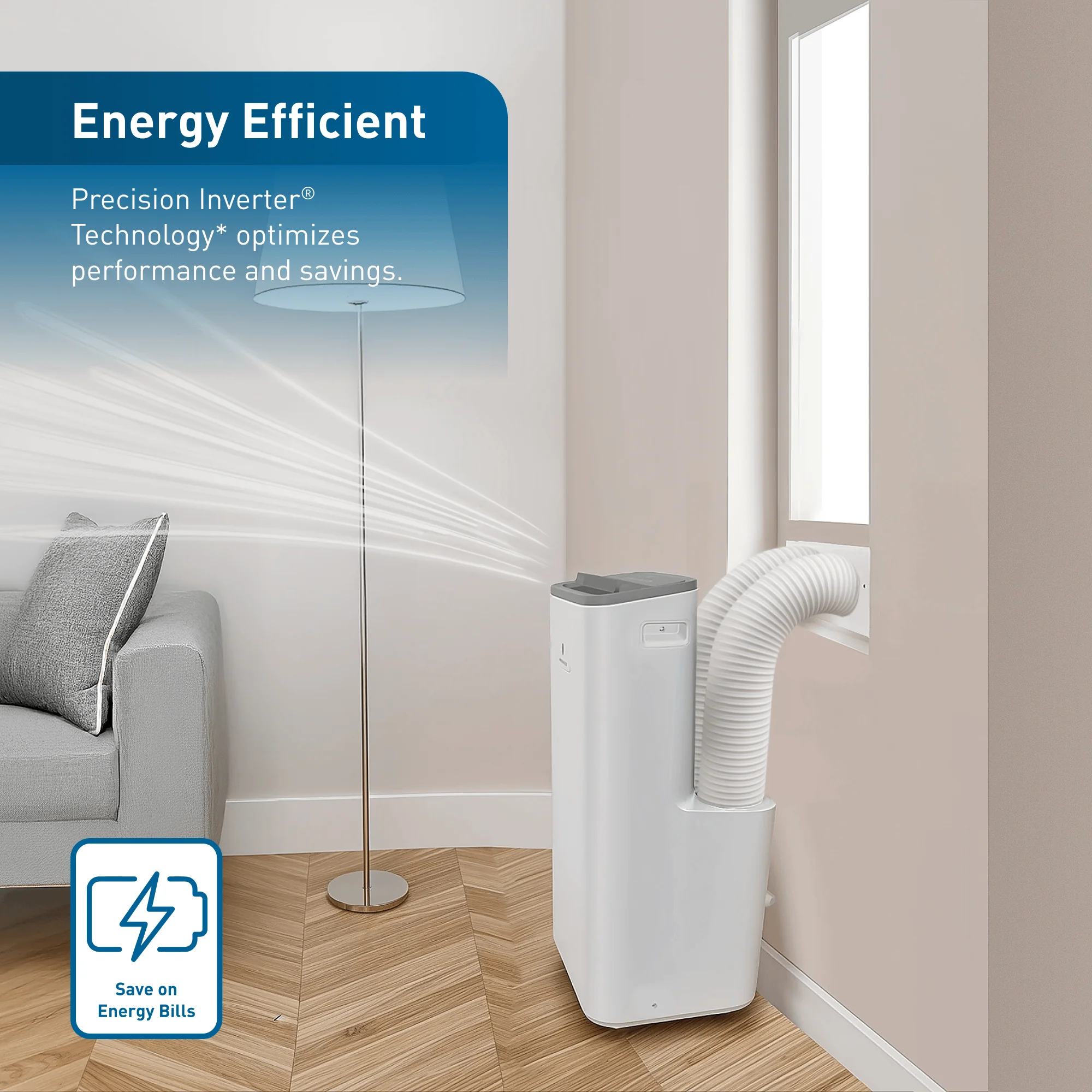 ZHV16DA Friedrich ZoneAire Premier Inverter Dual-Hose 16,000 BTU Smart Portable Air Conditioner with Heat Pump - Image 14